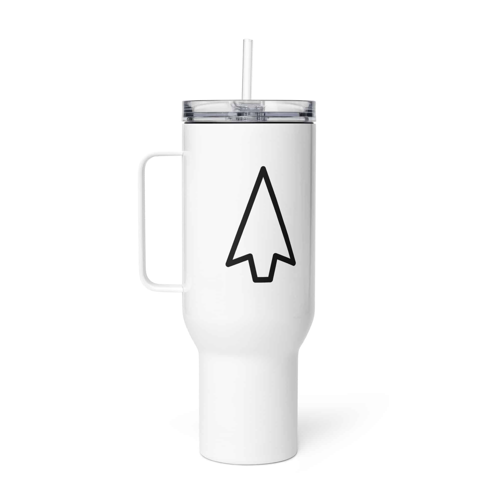 Black Open Arrowhead Travel Mug