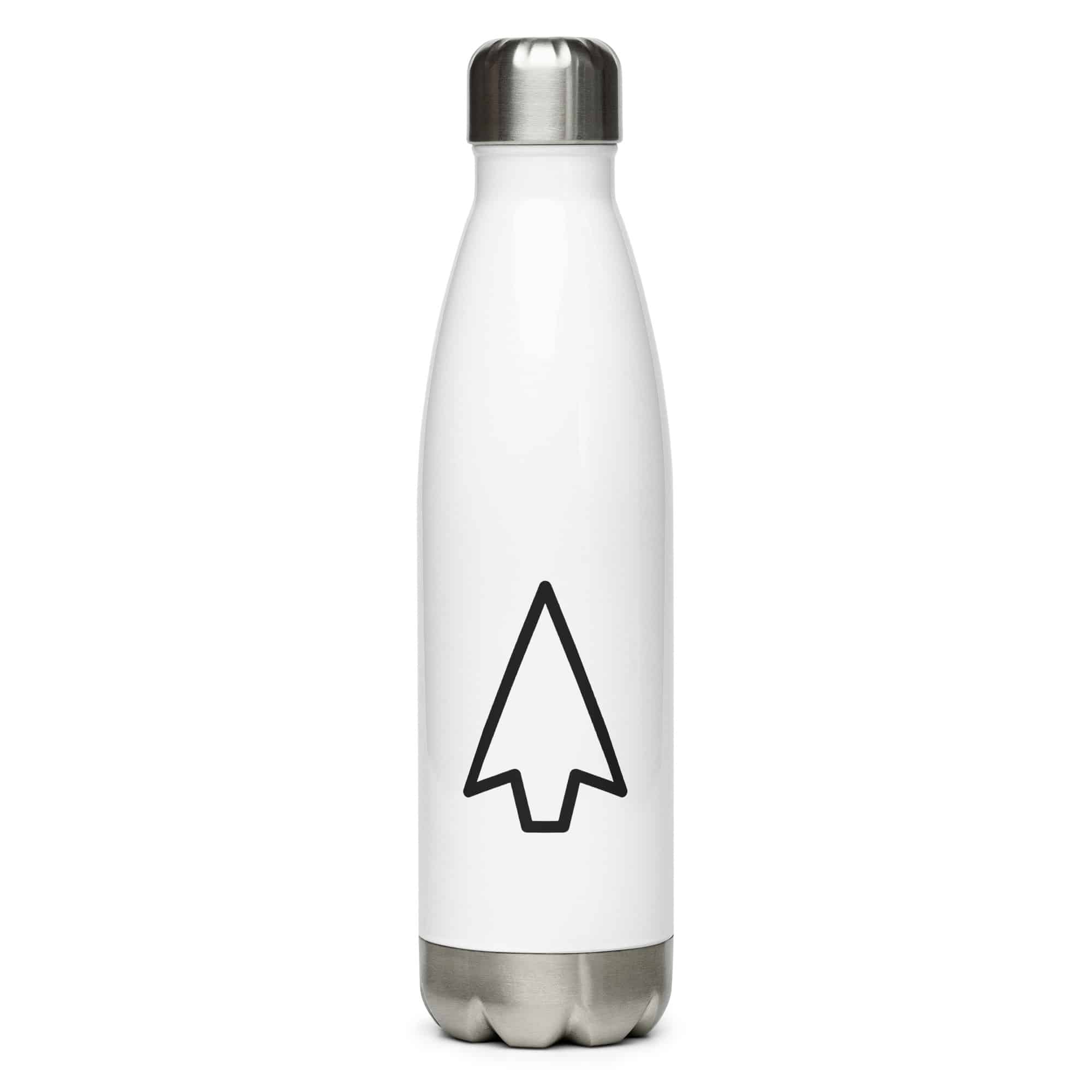 Black Open Arrowhead Water Bottle