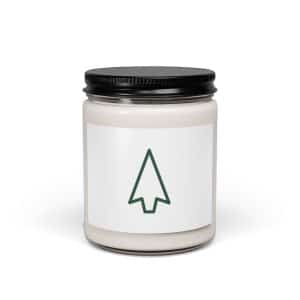 03 Open Arrowhead Forest Green Soy Wax Candle - 9oz - Main
