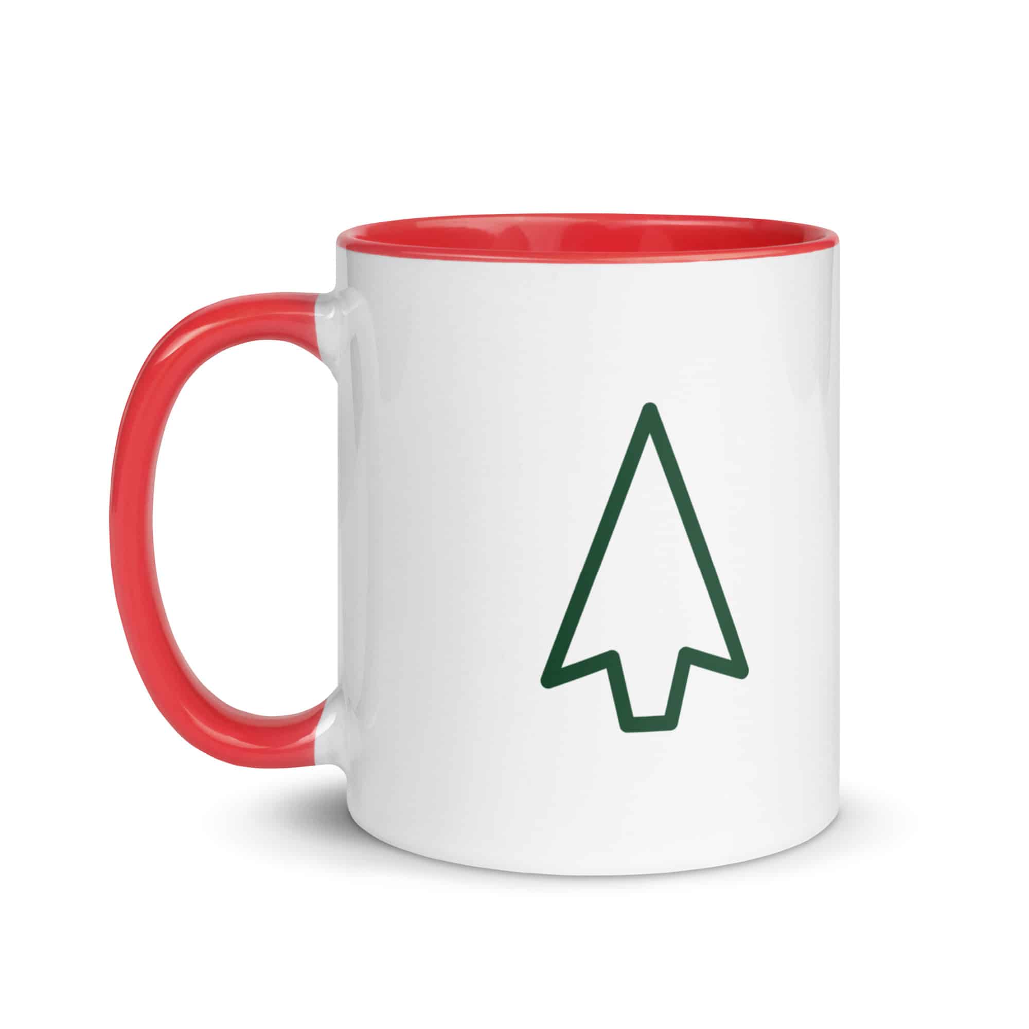 Forest Green Open Arrowhead Color Inside Mug