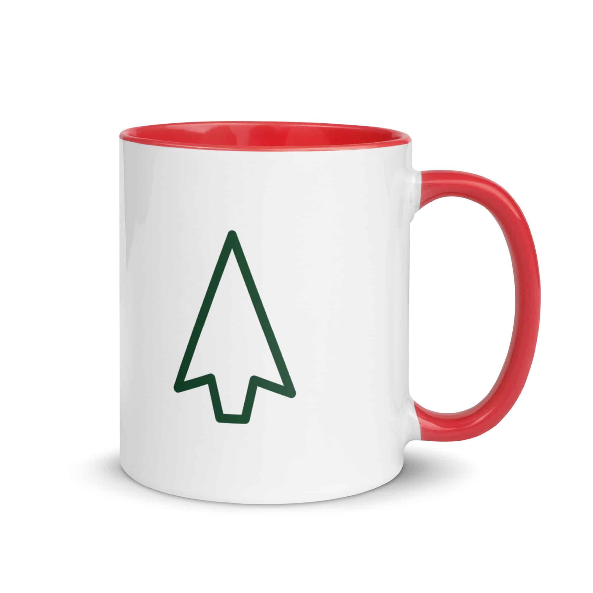 Forest Green Open Arrowhead Color Inside Mug