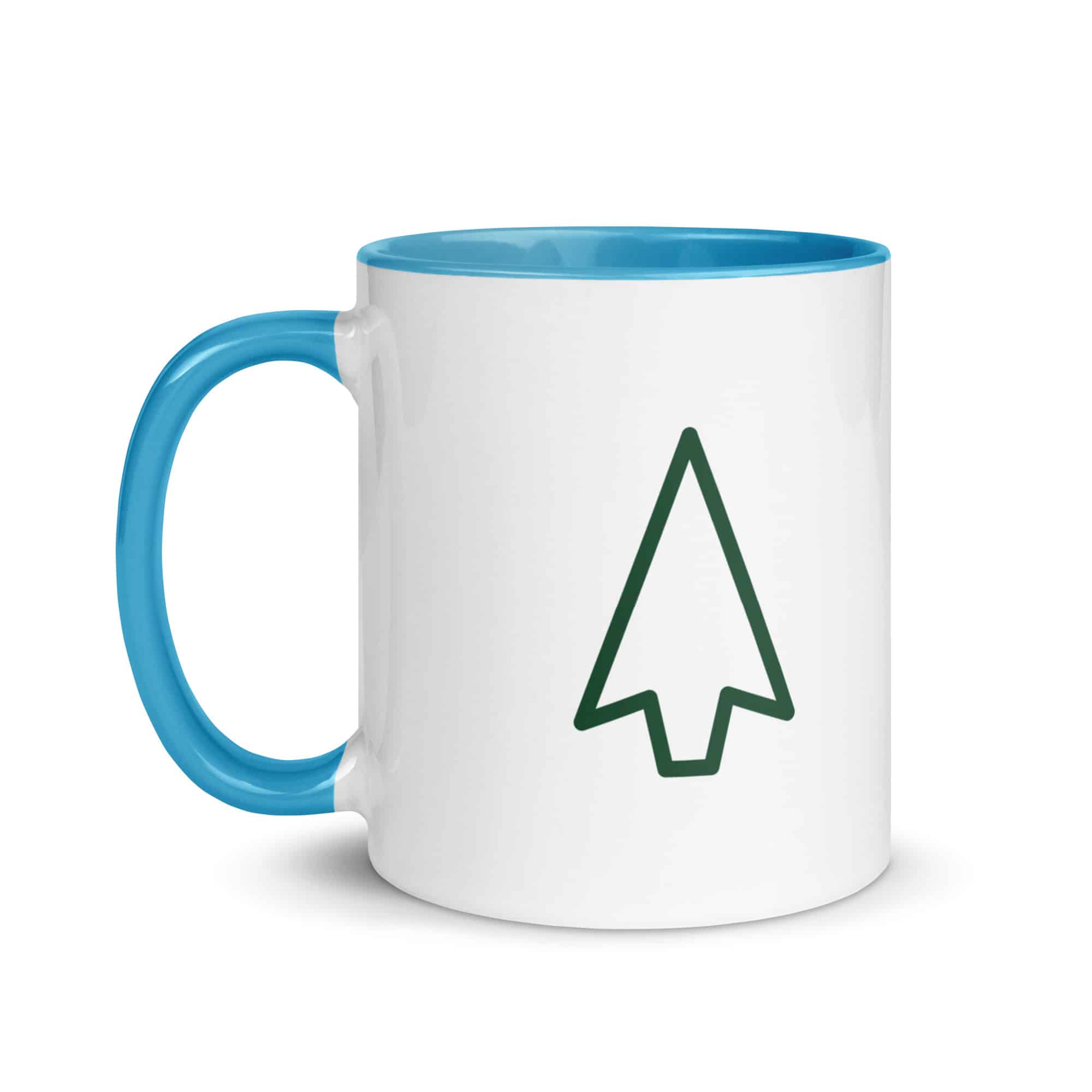 Forest Green Open Arrowhead Color Inside Mug