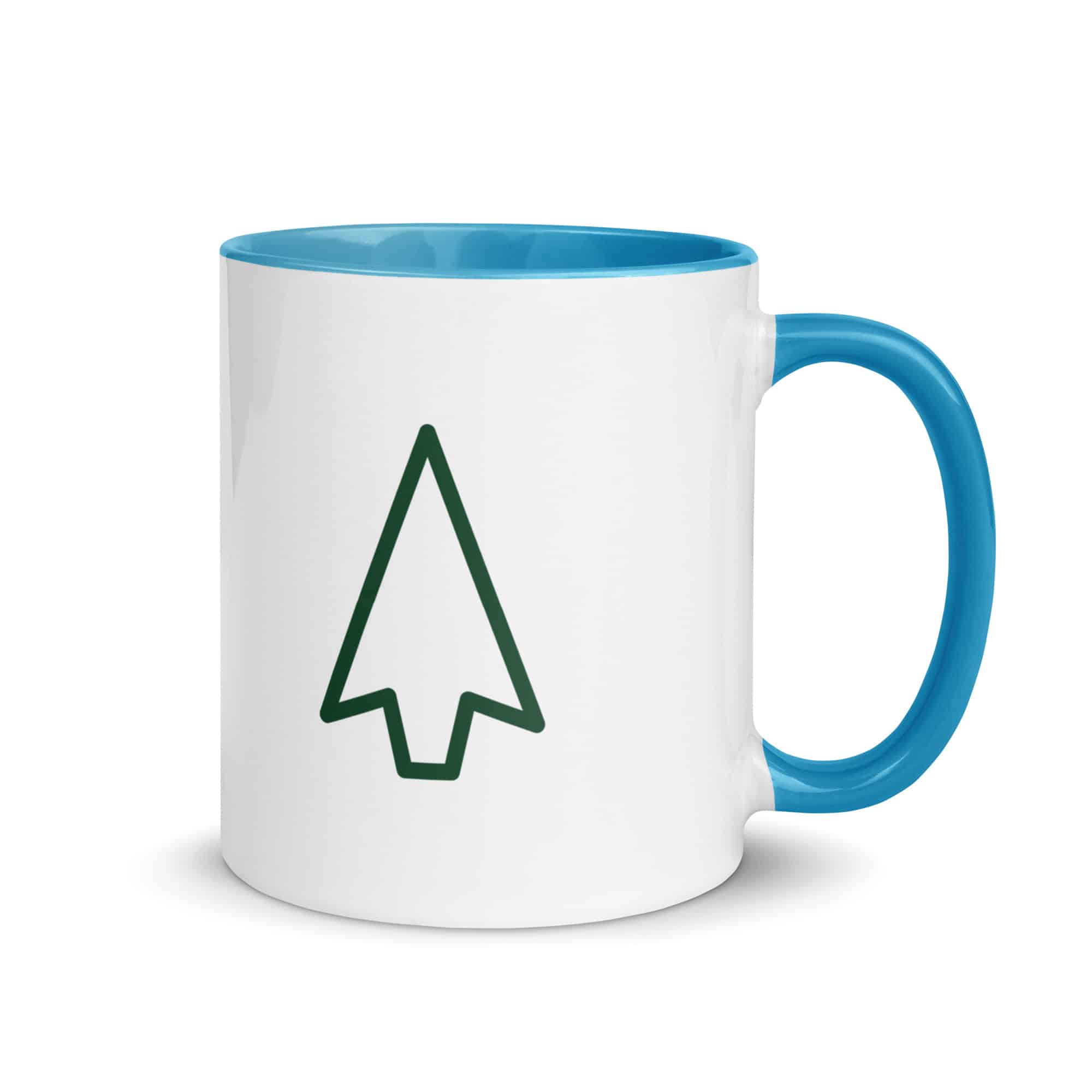 Forest Green Open Arrowhead Color Inside Mug