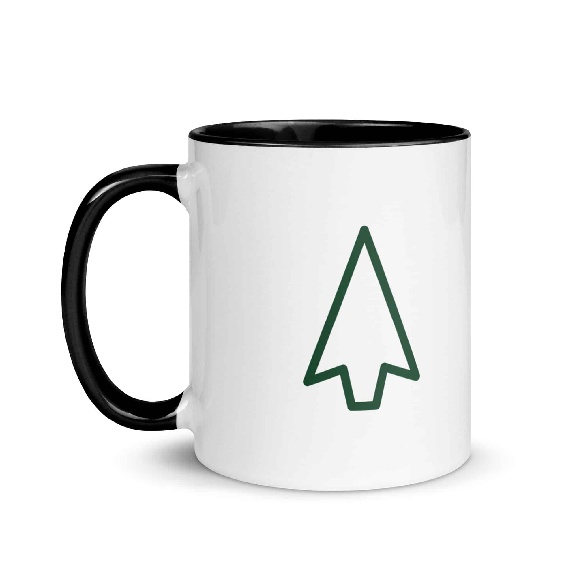 Forest Green Open Arrowhead Color Inside Mug