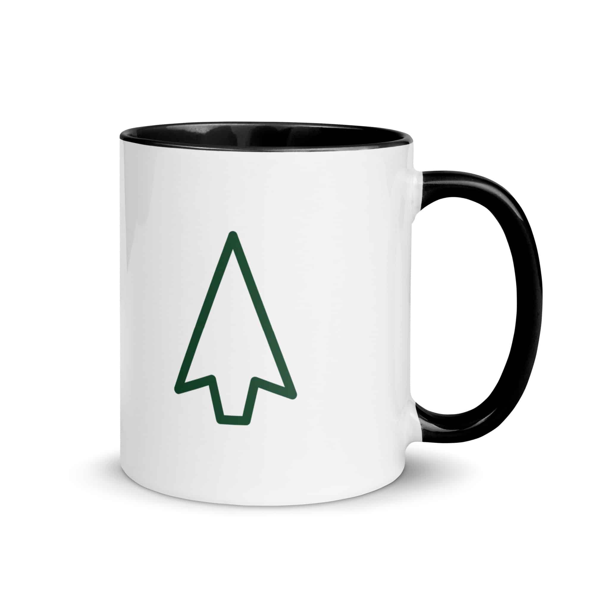 Forest Green Open Arrowhead Color Inside Mug