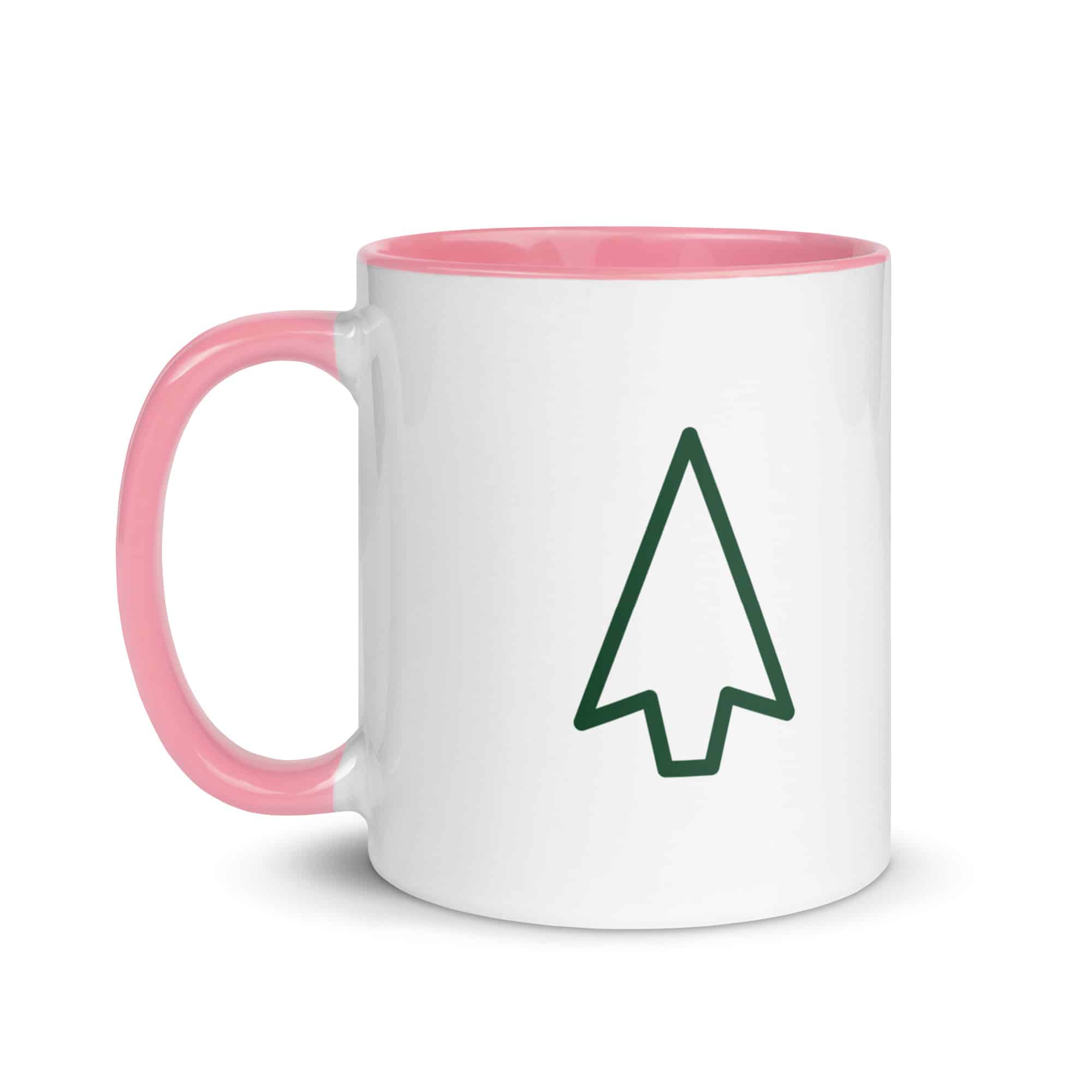 Forest Green Open Arrowhead Color Inside Mug