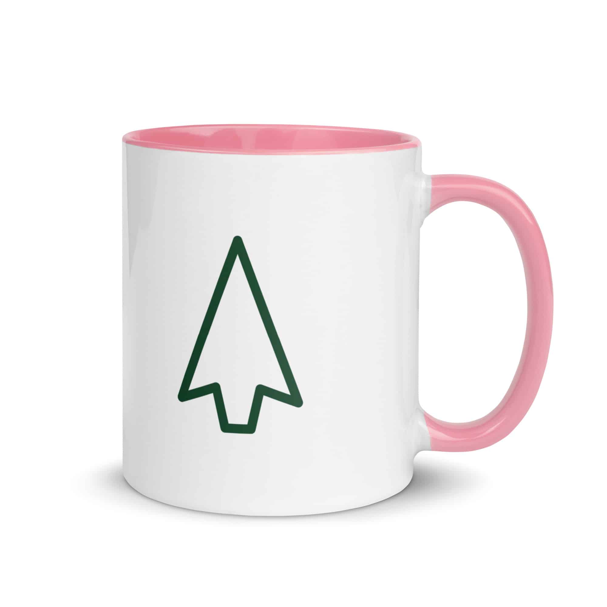Forest Green Open Arrowhead Color Inside Mug