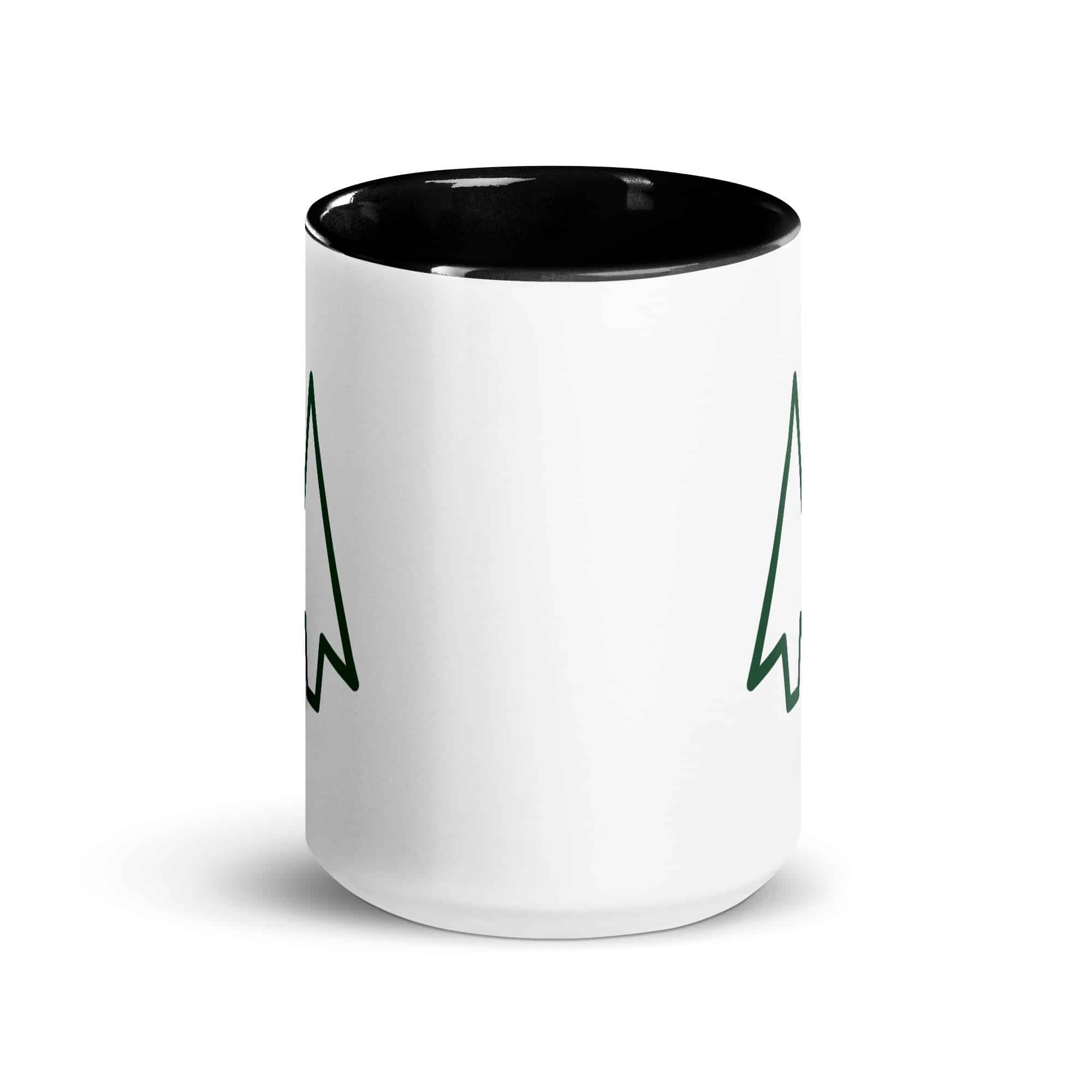 Forest Green Open Arrowhead Color Inside Mug