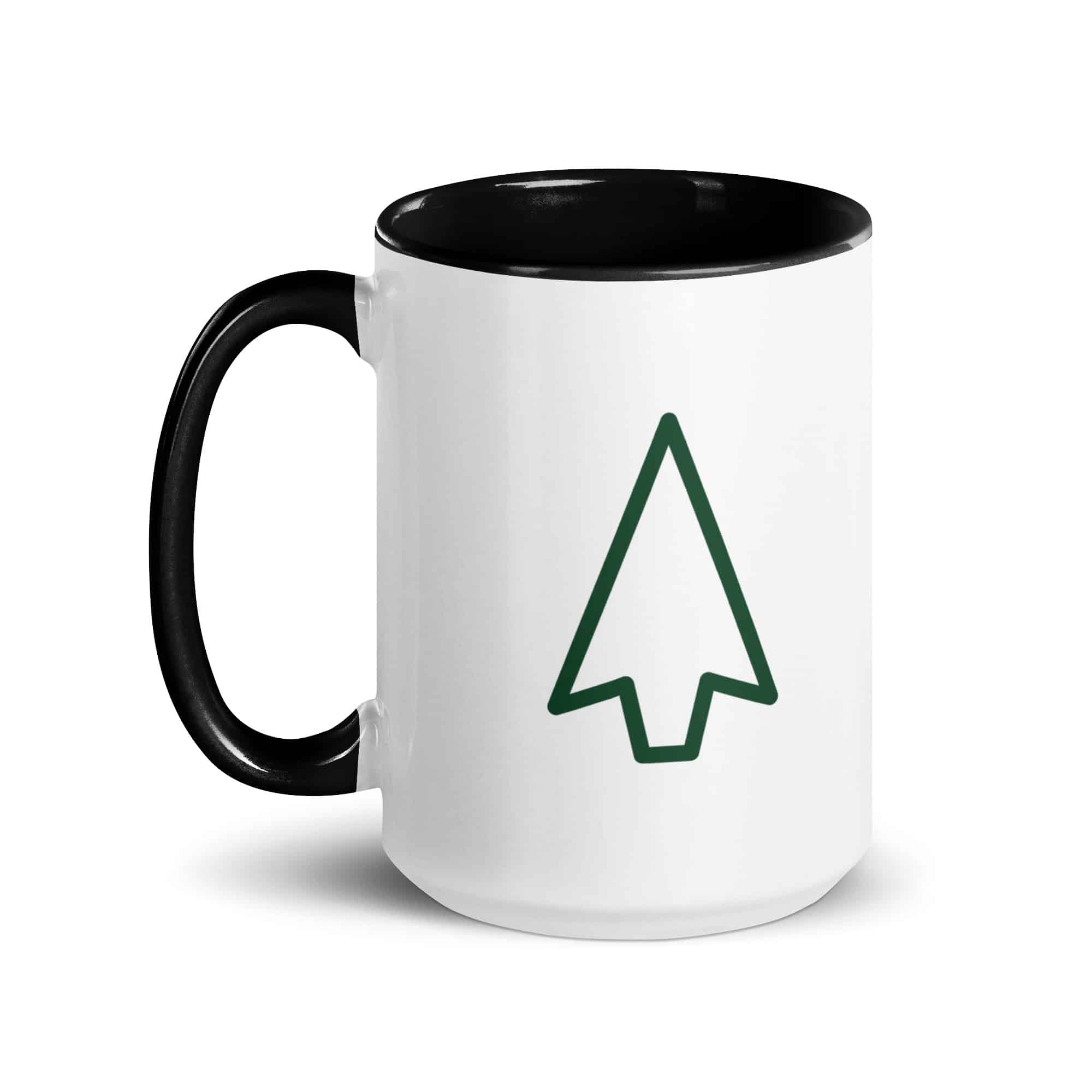 Forest Green Open Arrowhead Color Inside Mug