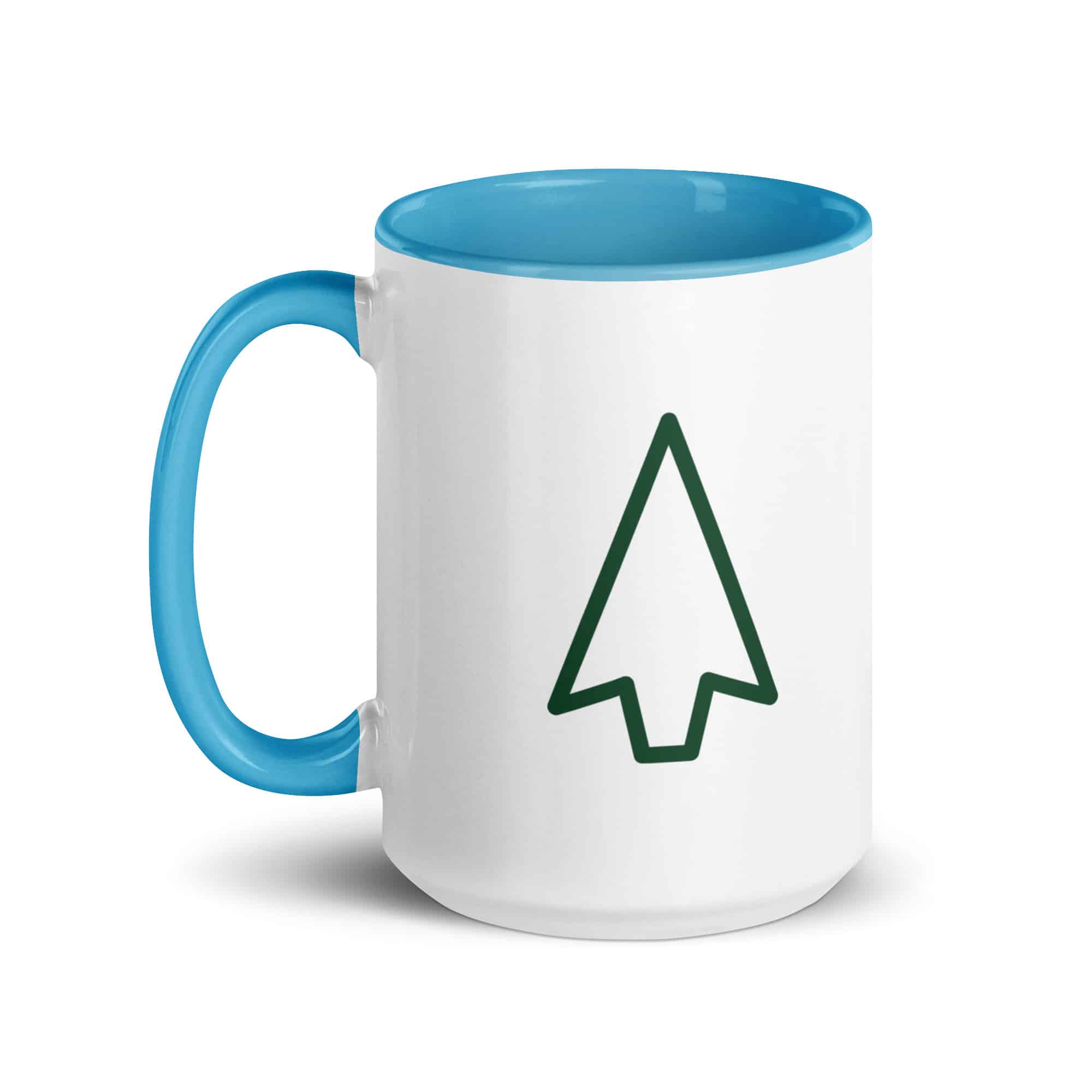 Forest Green Open Arrowhead Color Inside Mug