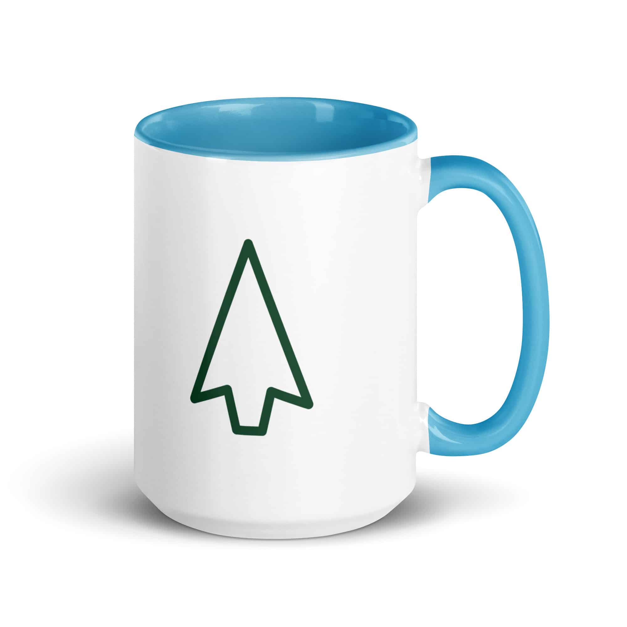 Forest Green Open Arrowhead Color Inside Mug