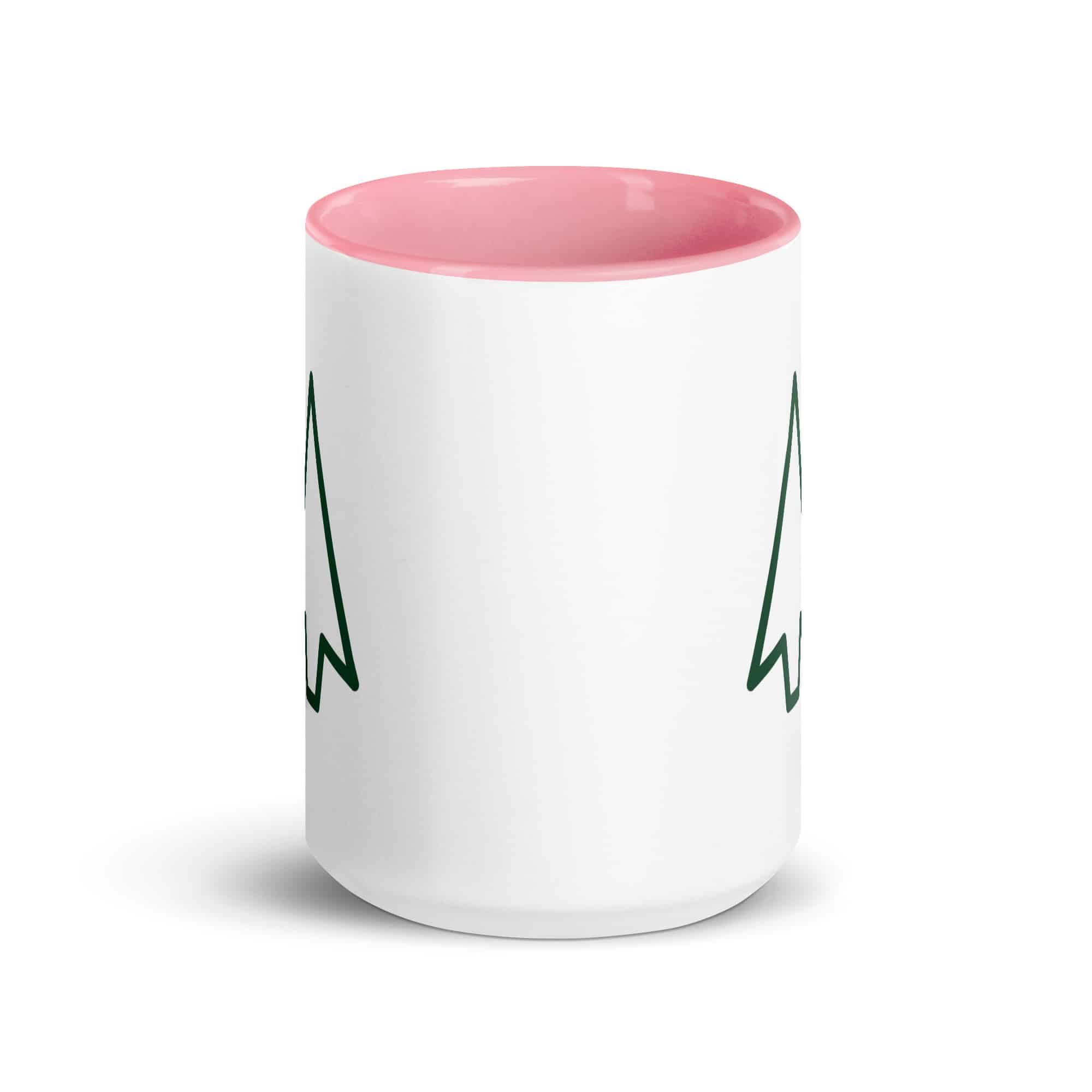 Forest Green Open Arrowhead Color Inside Mug