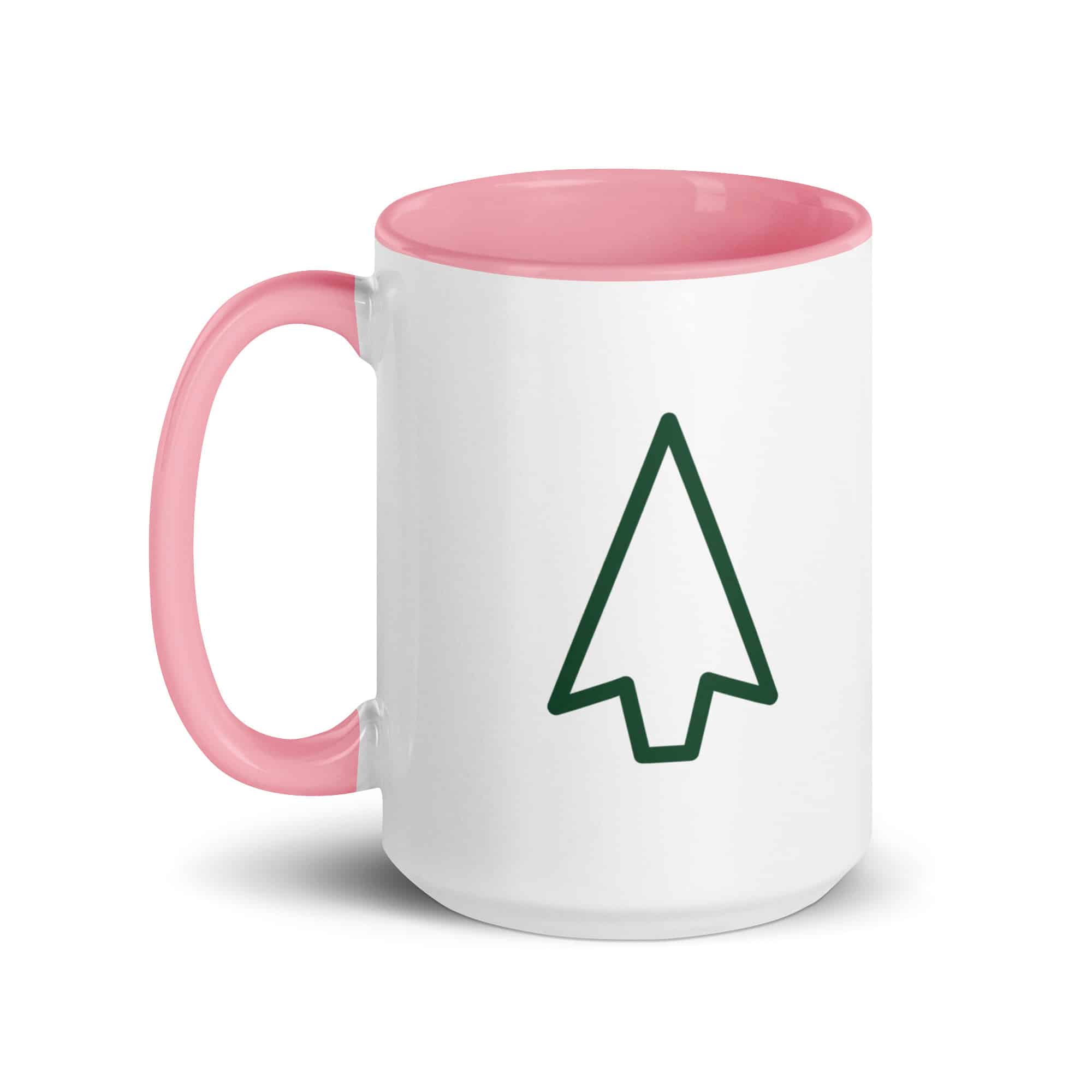 Forest Green Open Arrowhead Color Inside Mug