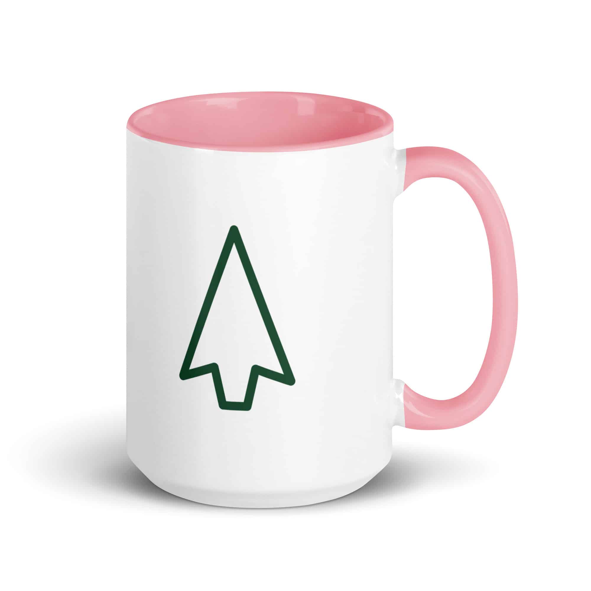 Forest Green Open Arrowhead Color Inside Mug