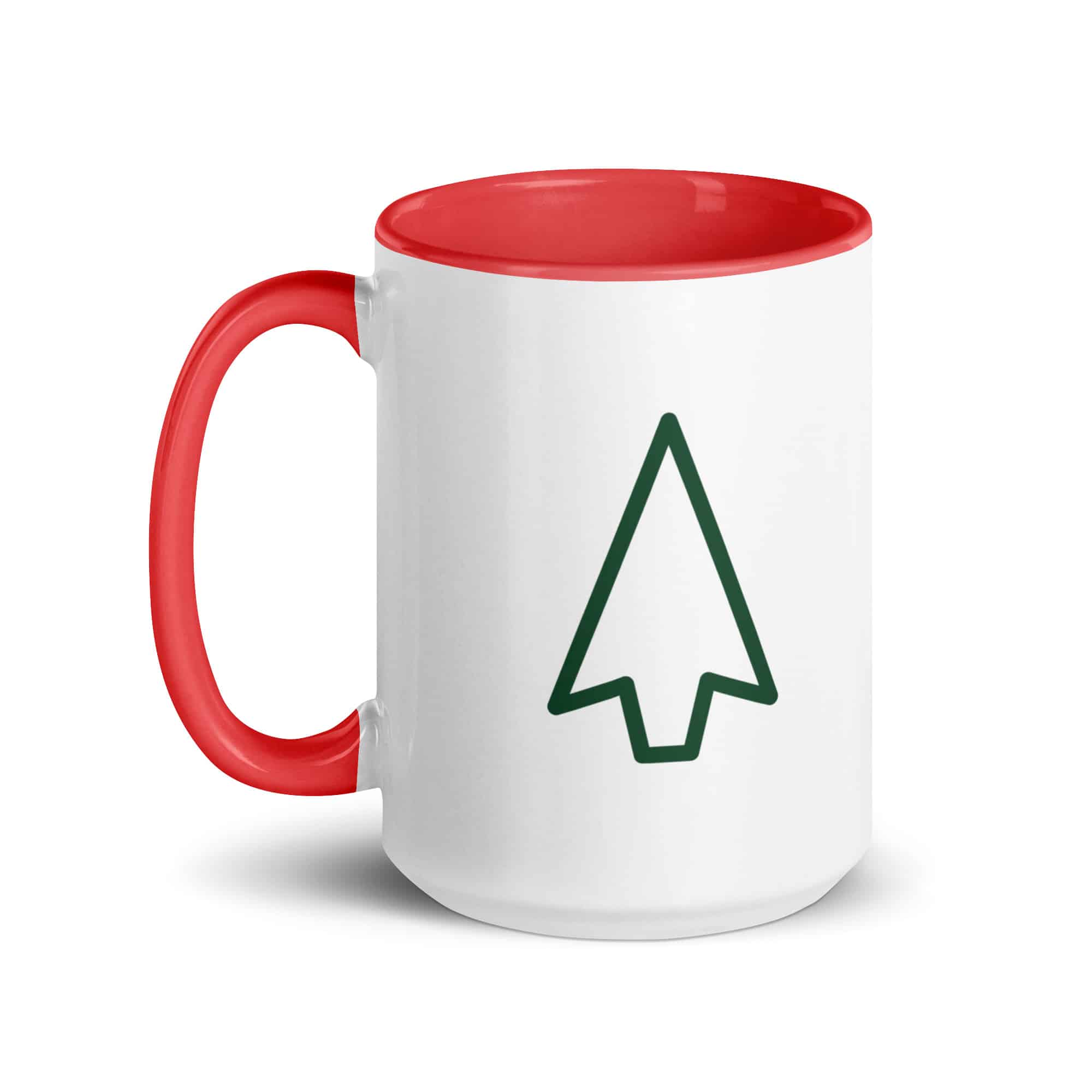 Forest Green Open Arrowhead Color Inside Mug