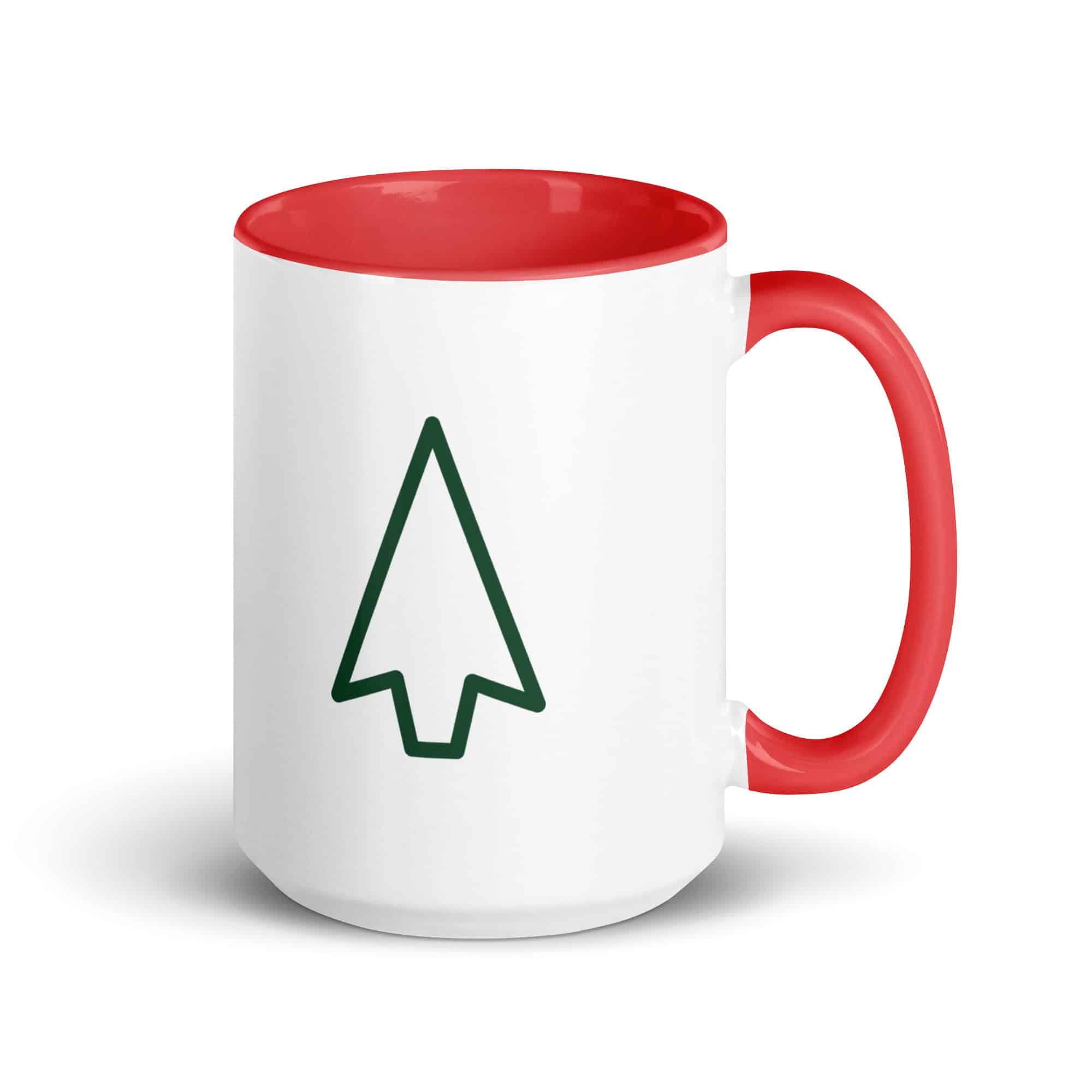 Forest Green Open Arrowhead Color Inside Mug