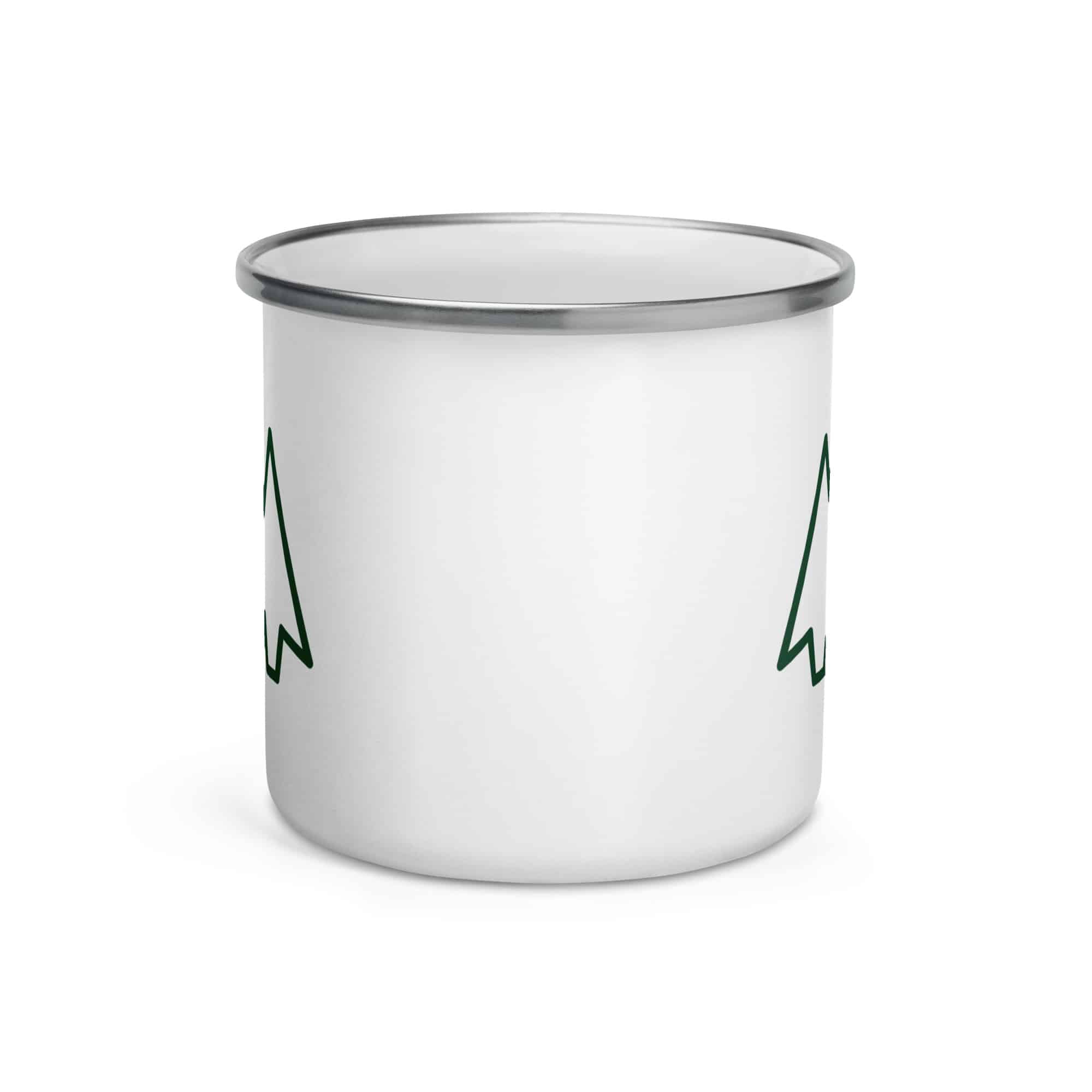Forest Green Open Arrowhead Enamel Camp Mug