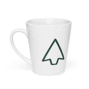 03 Open Arrowhead Forest Green Latte Mug - 12 oz - Main