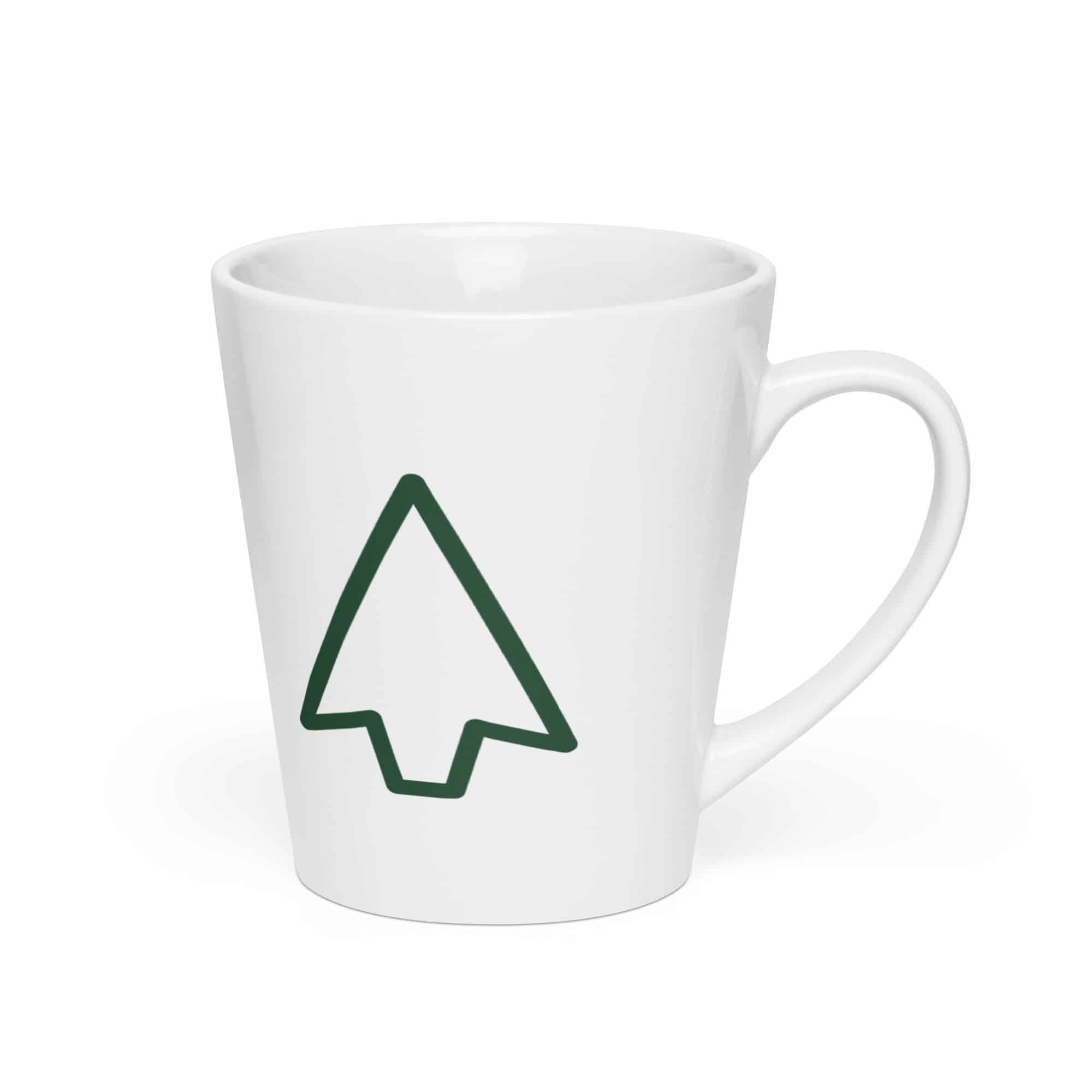 Forest Green Open Arrowhead Latte Mug