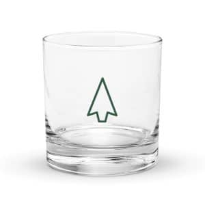 03 Open Arrowhead Forest Green Rocks Glass - 10.5 oz - Main