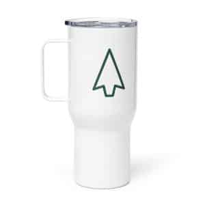 03 Open Arrowhead Forest Green Travel Mug - 25 oz - Main