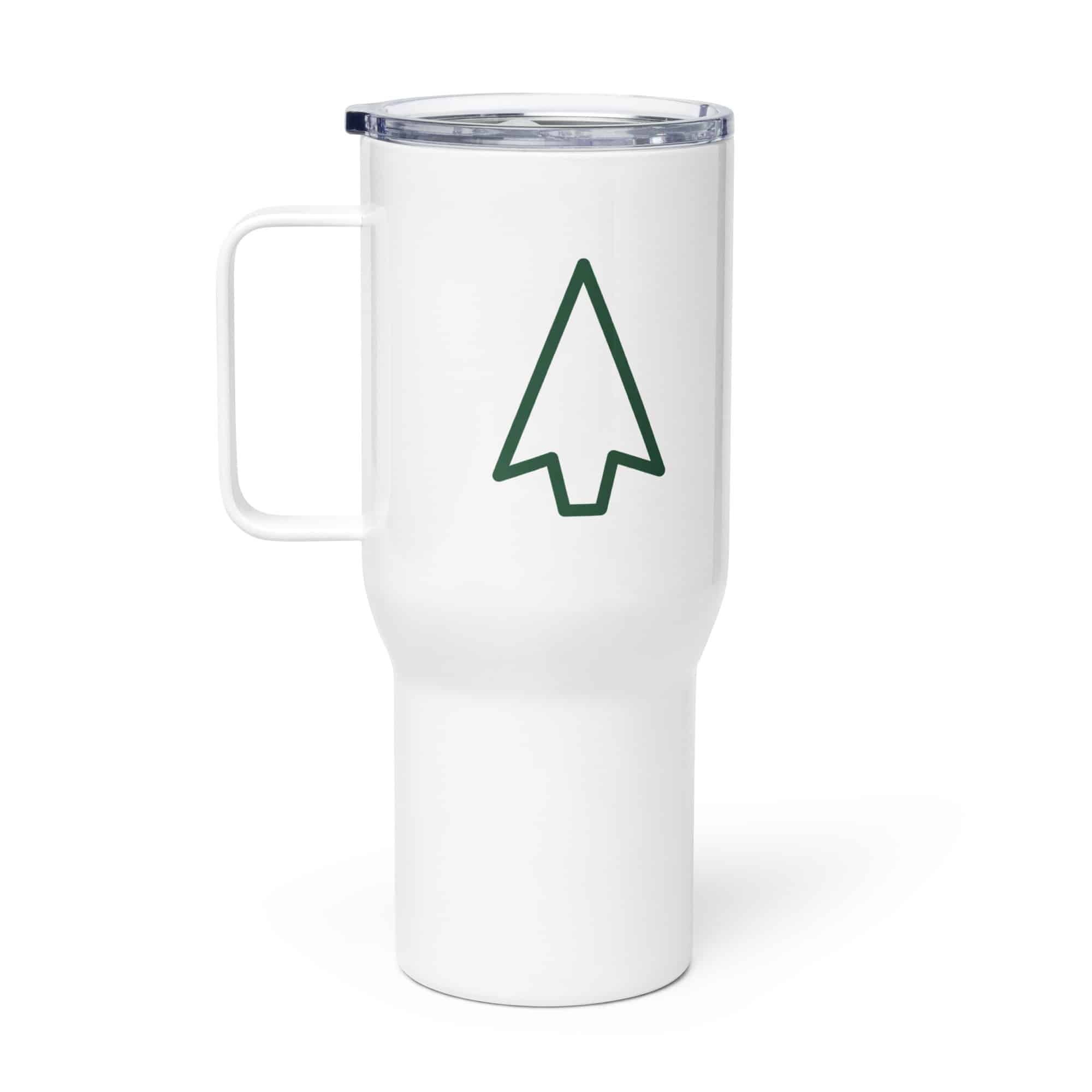 Forest Green Open Arrowhead Travel Mug