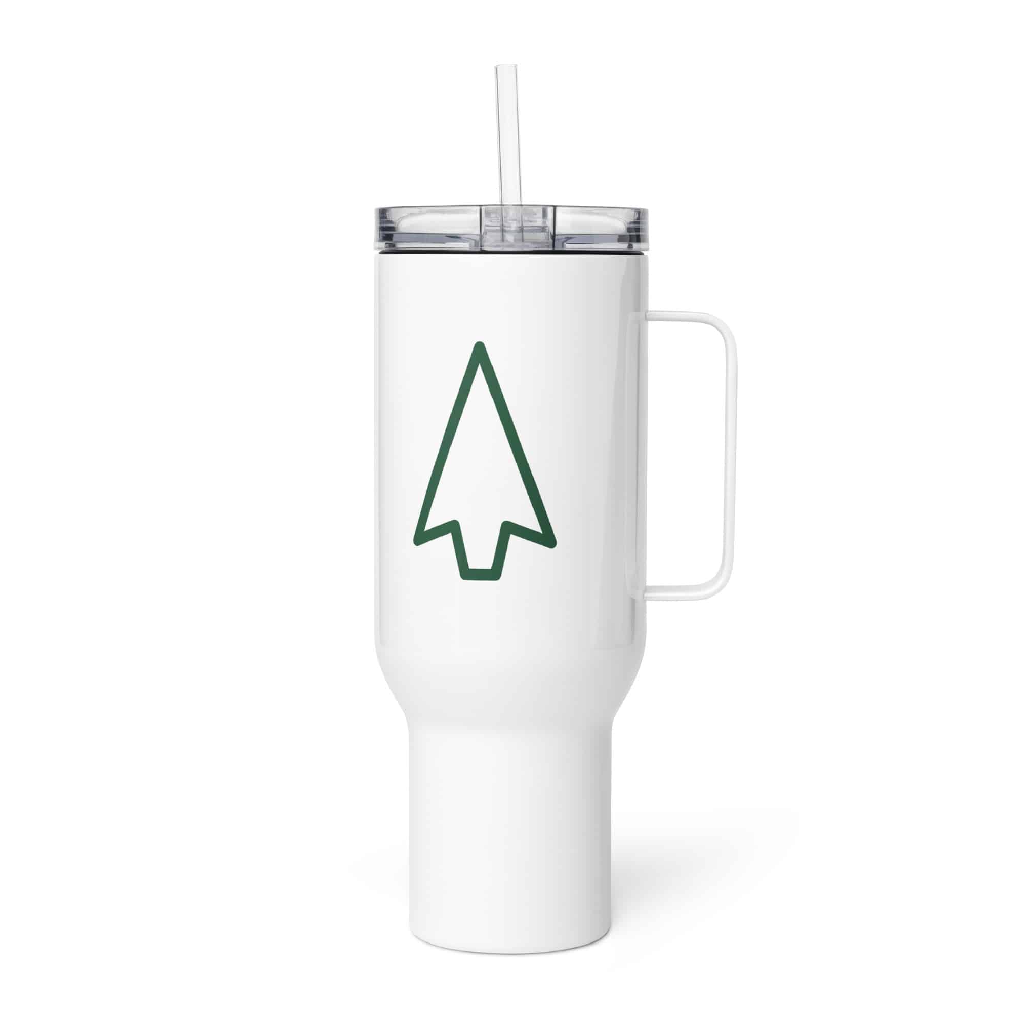 Forest Green Open Arrowhead Travel Mug