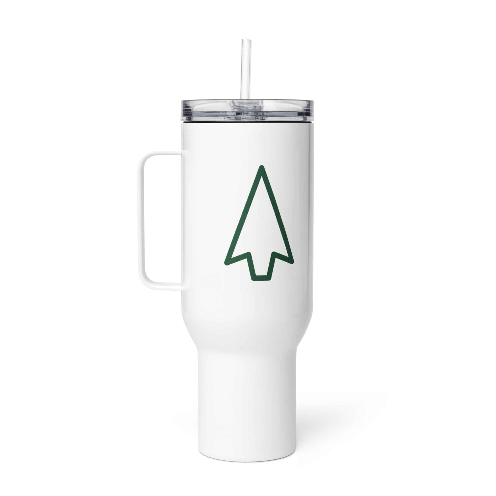 Forest Green Open Arrowhead Travel Mug