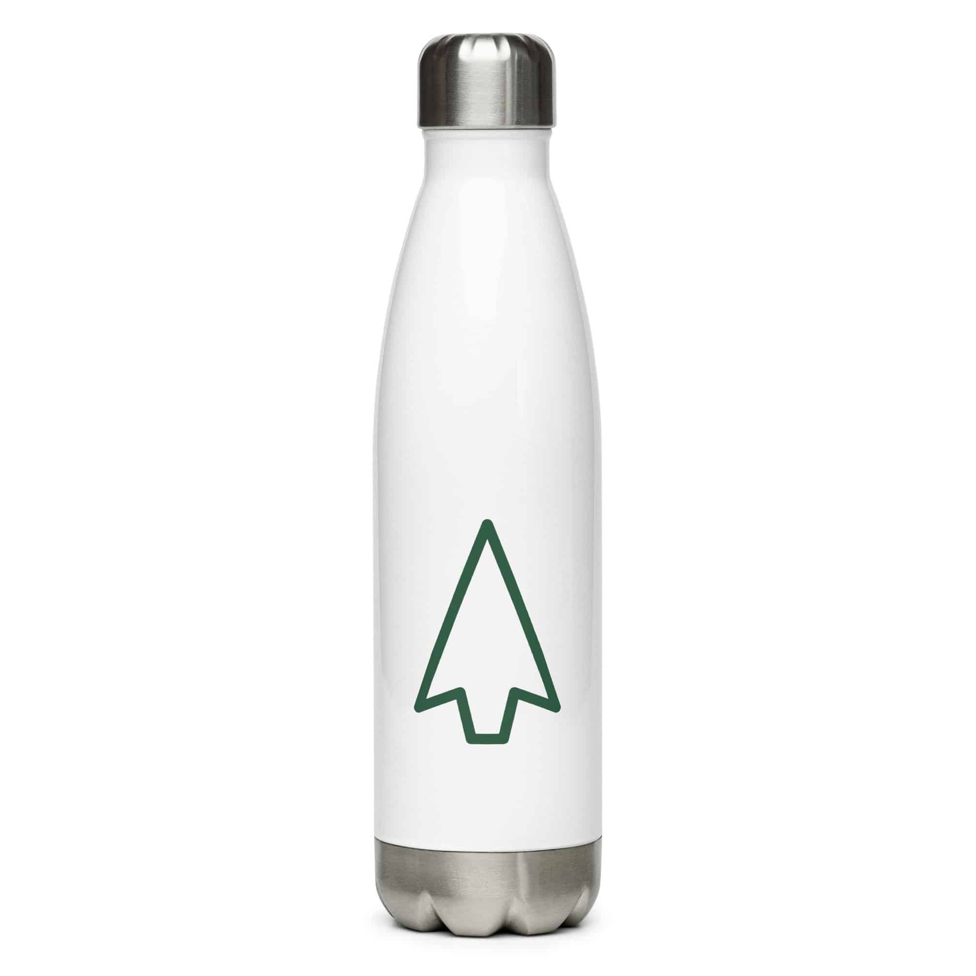 Forest Green Open Arrowhead Water Bottle