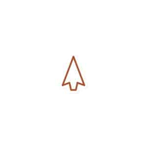 03 Open Arrowhead Terracotta Die-Cut Magnet - 3″×3″ - Main
