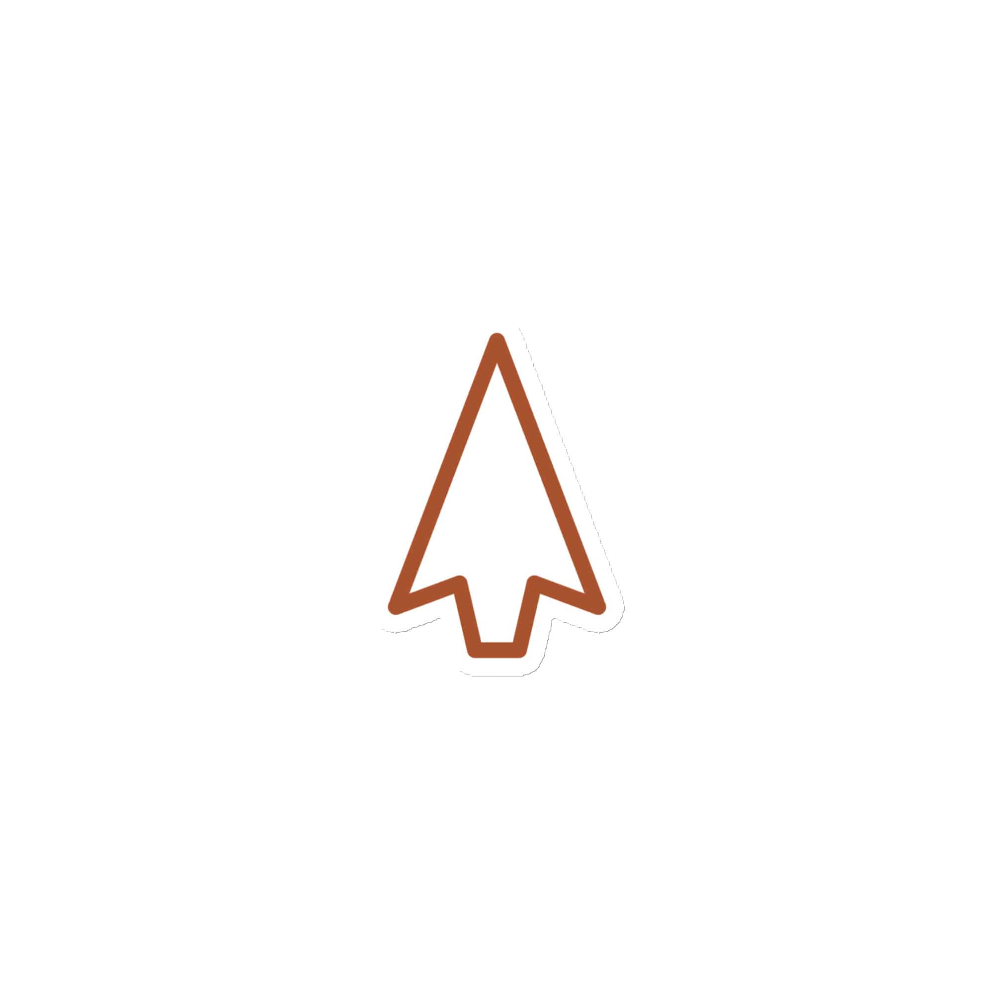 Terracotta Open Arrowhead Die-Cut Magnet
