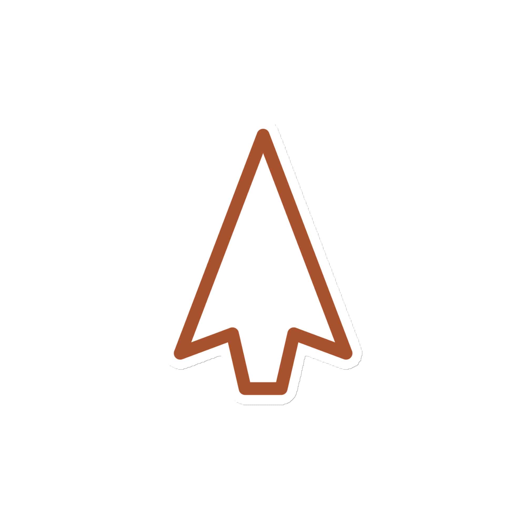 Terracotta Open Arrowhead Die-Cut Magnet
