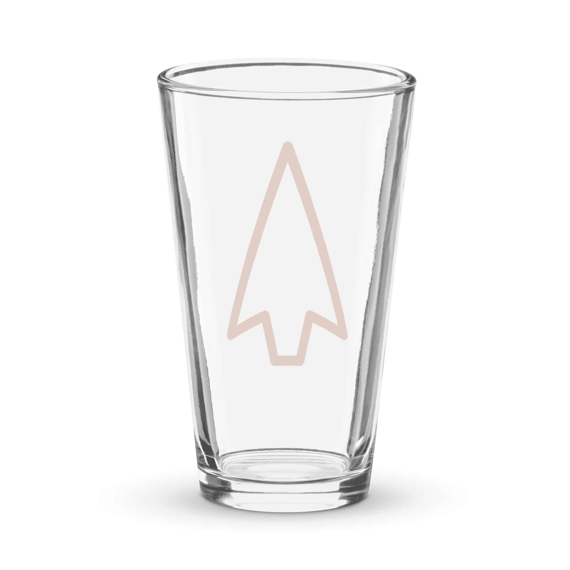Terracotta Open Arrowhead Pint Glass