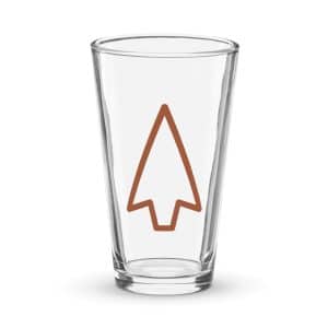 03 Open Arrowhead Terracotta Pint Glass - 16 oz - Main