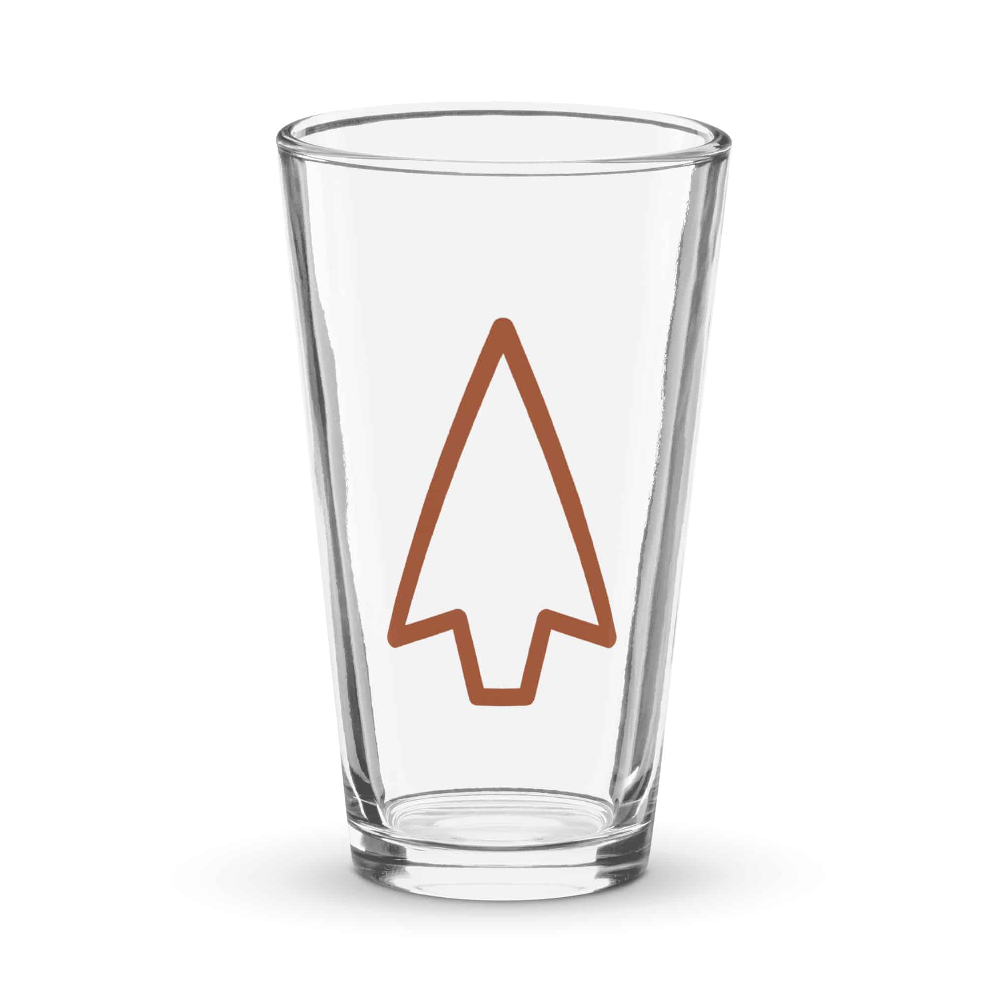 Terracotta Open Arrowhead Pint Glass
