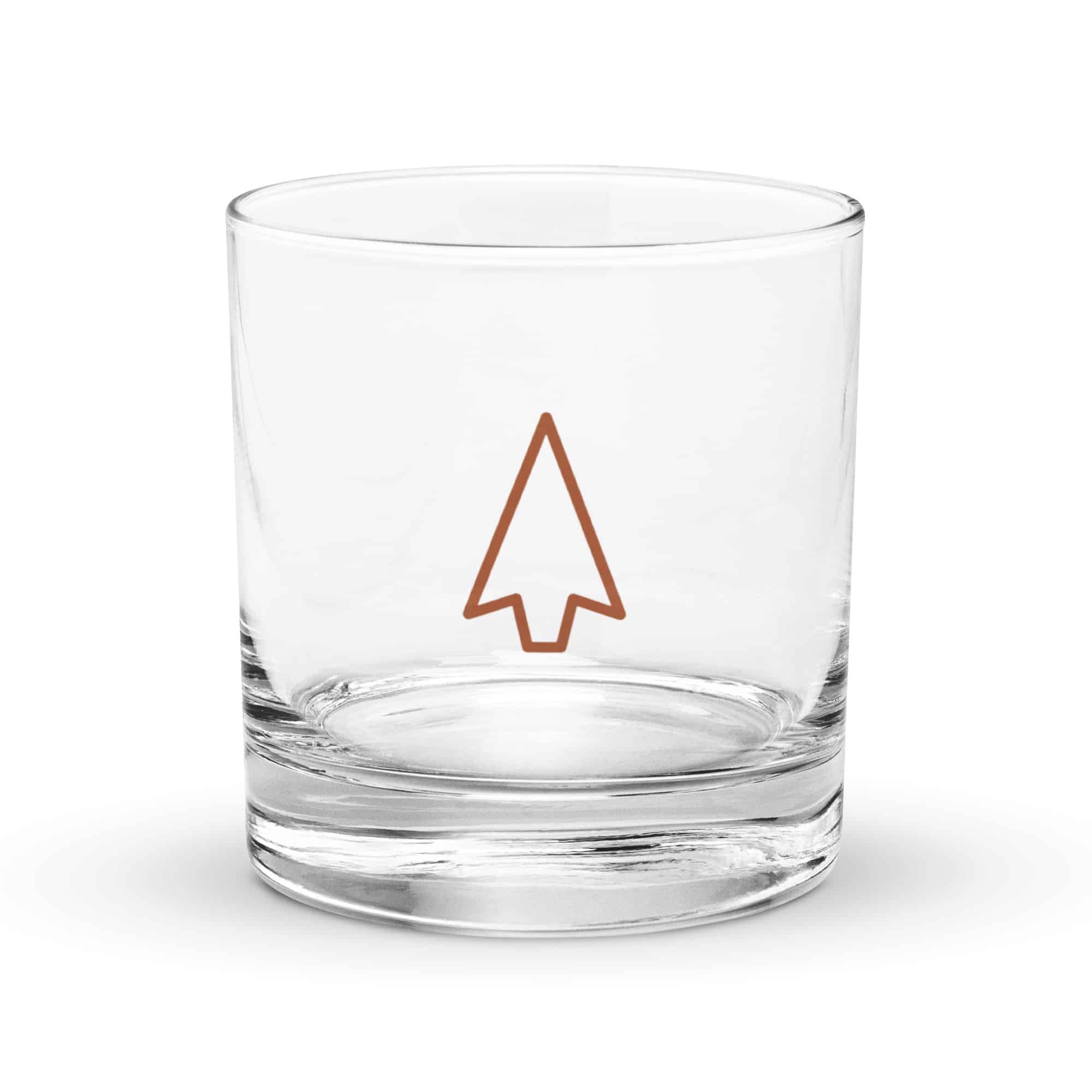 Terracotta Open Arrowhead Rocks Glass