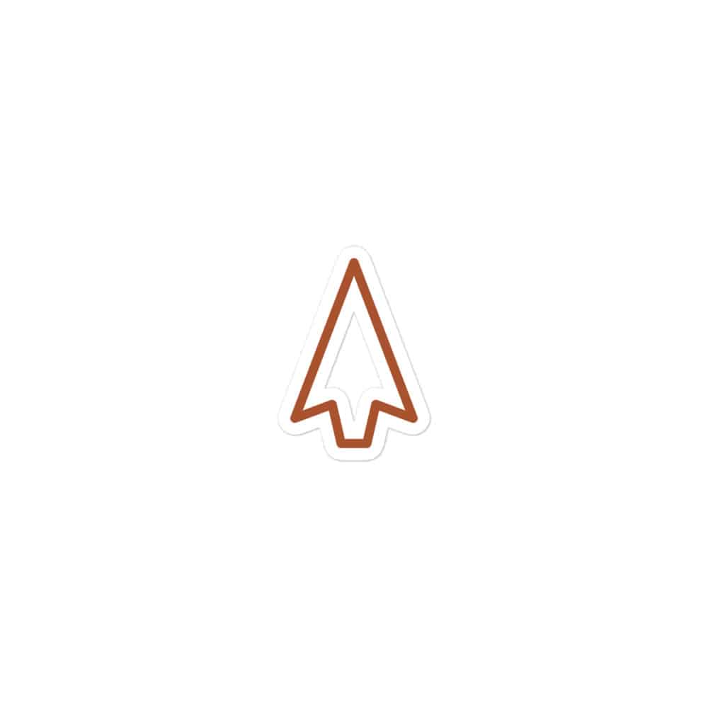 Terracotta Open Arrowhead Vinyl Sticker
