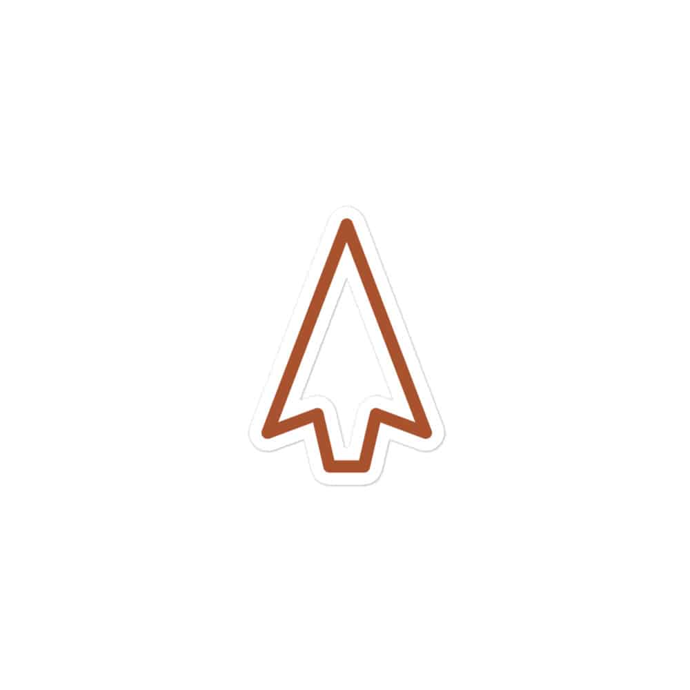 Terracotta Open Arrowhead Vinyl Sticker