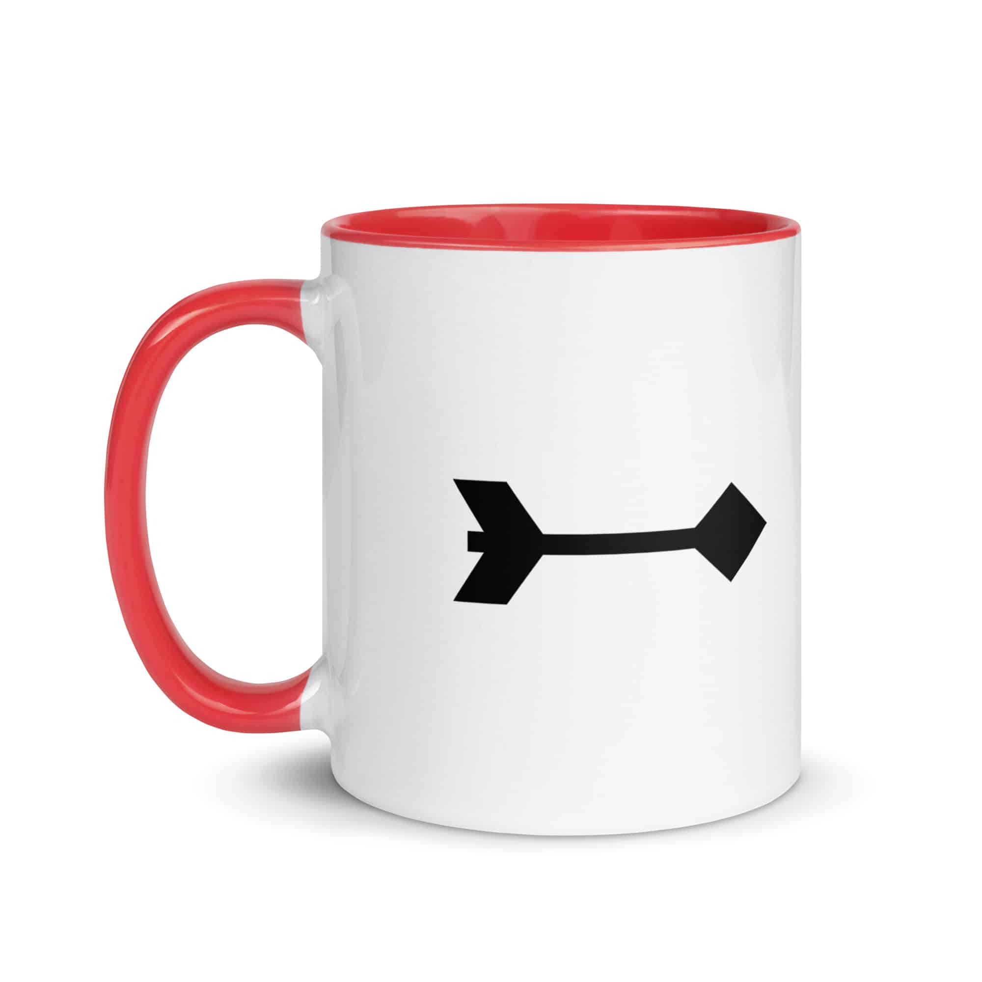 Black Feather Shaft Arrow Color Inside Mug