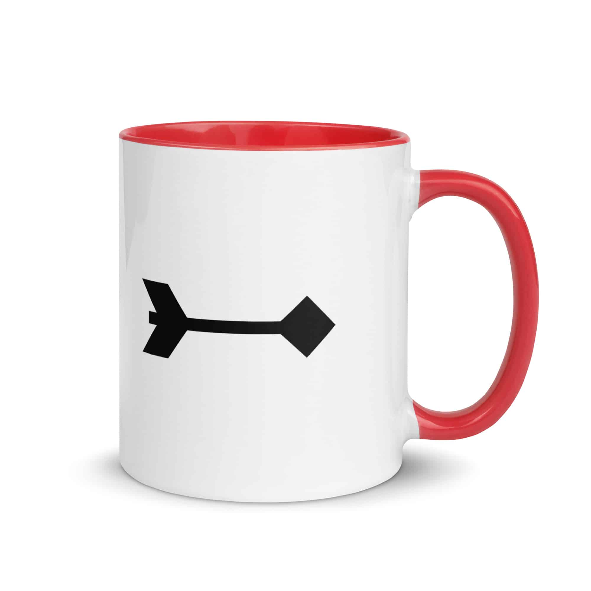 Black Feather Shaft Arrow Color Inside Mug