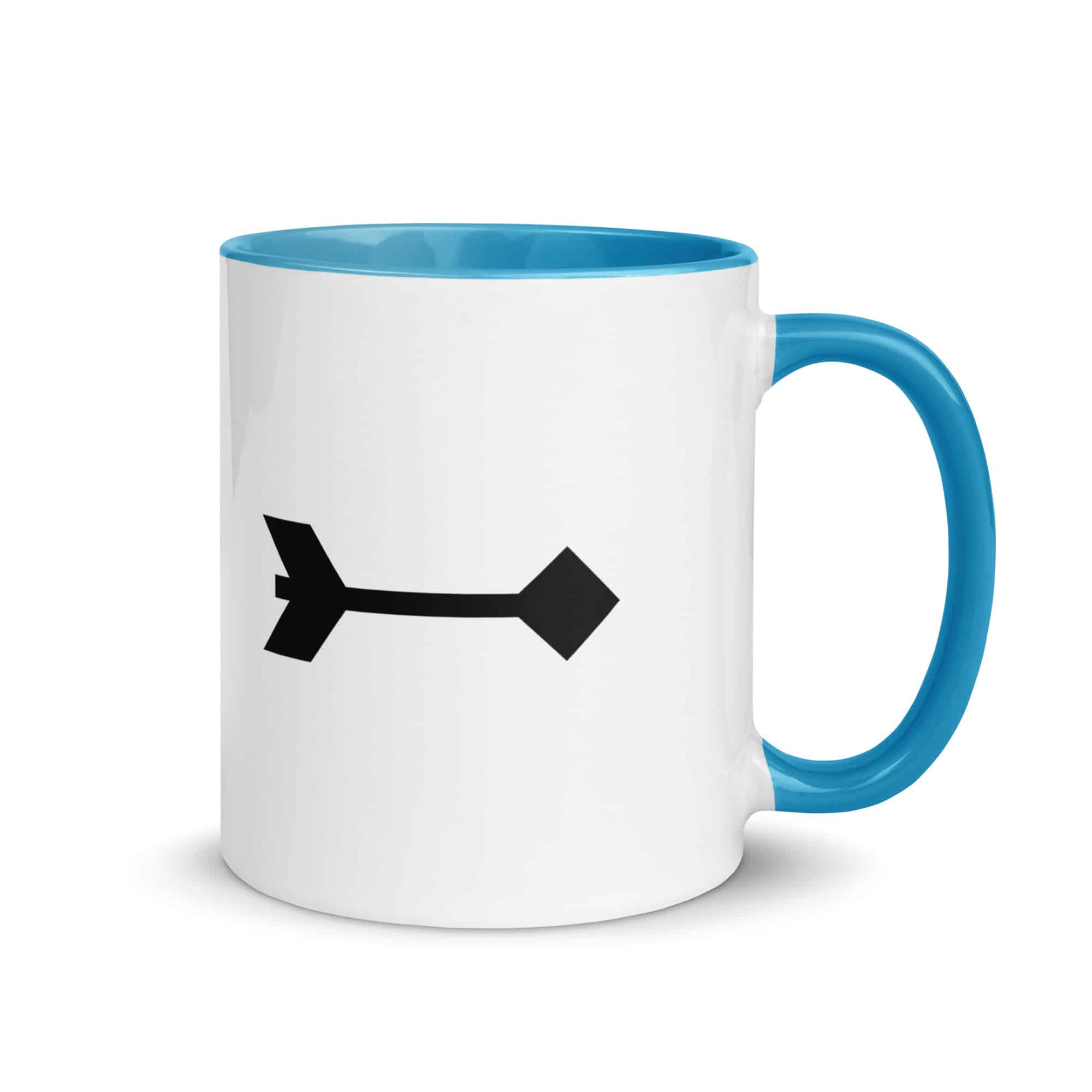 Black Feather Shaft Arrow Color Inside Mug