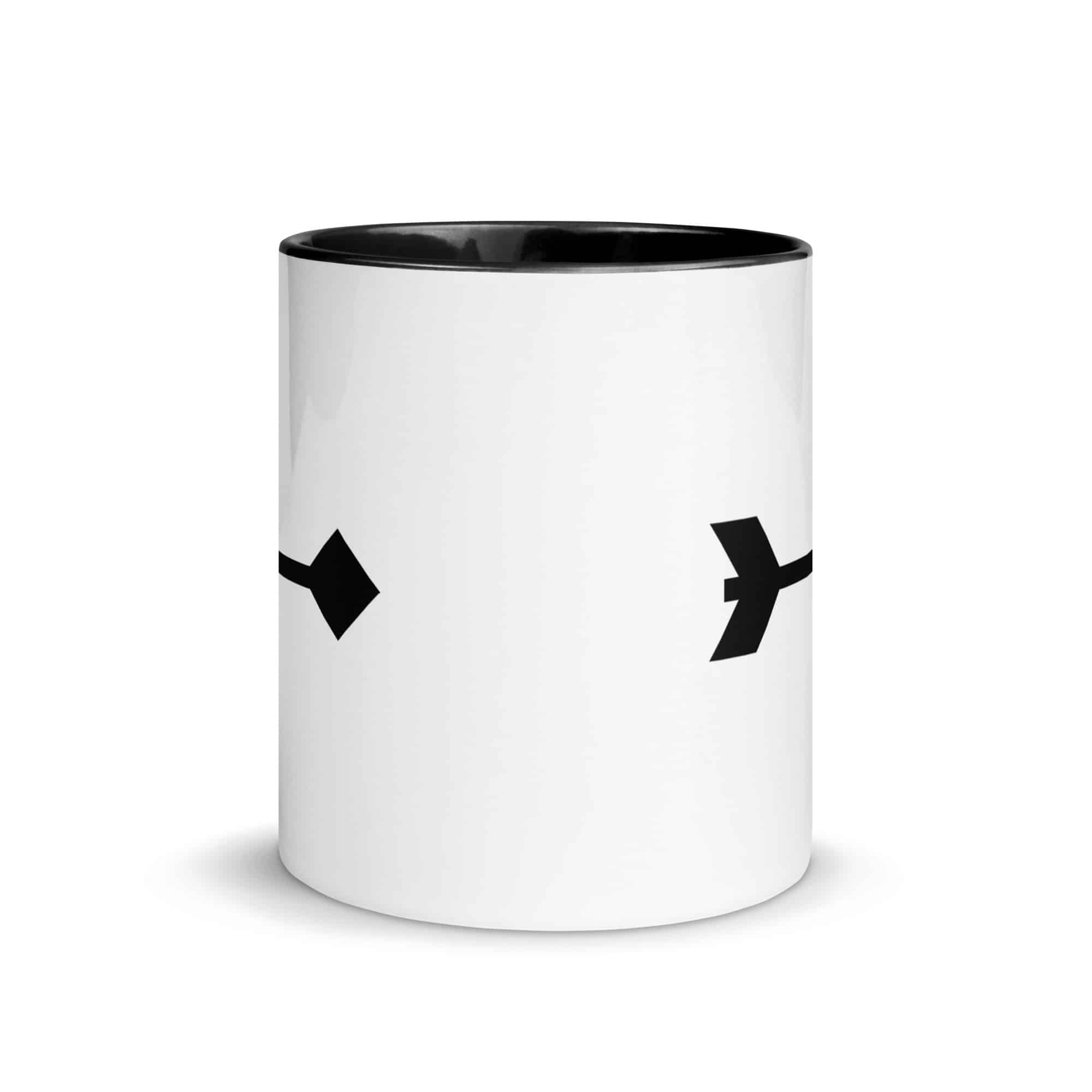Black Feather Shaft Arrow Color Inside Mug