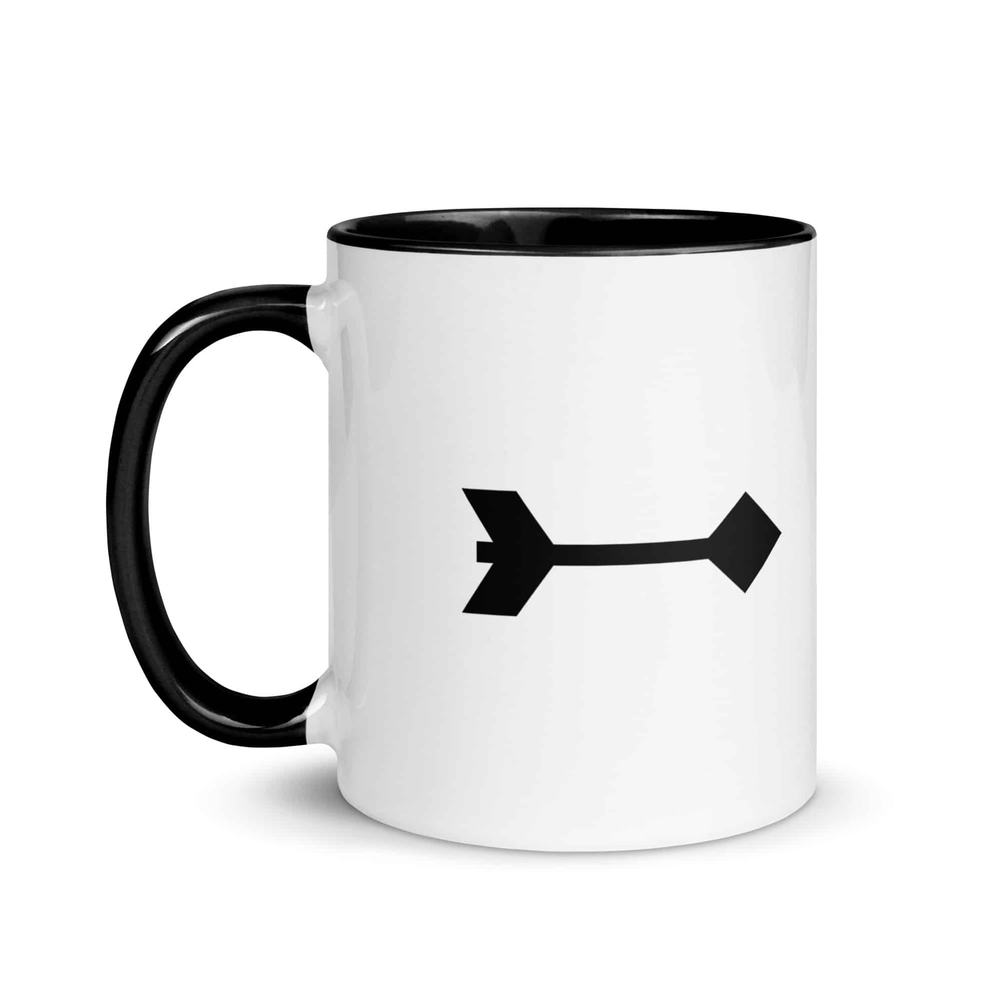 Black Feather Shaft Arrow Color Inside Mug