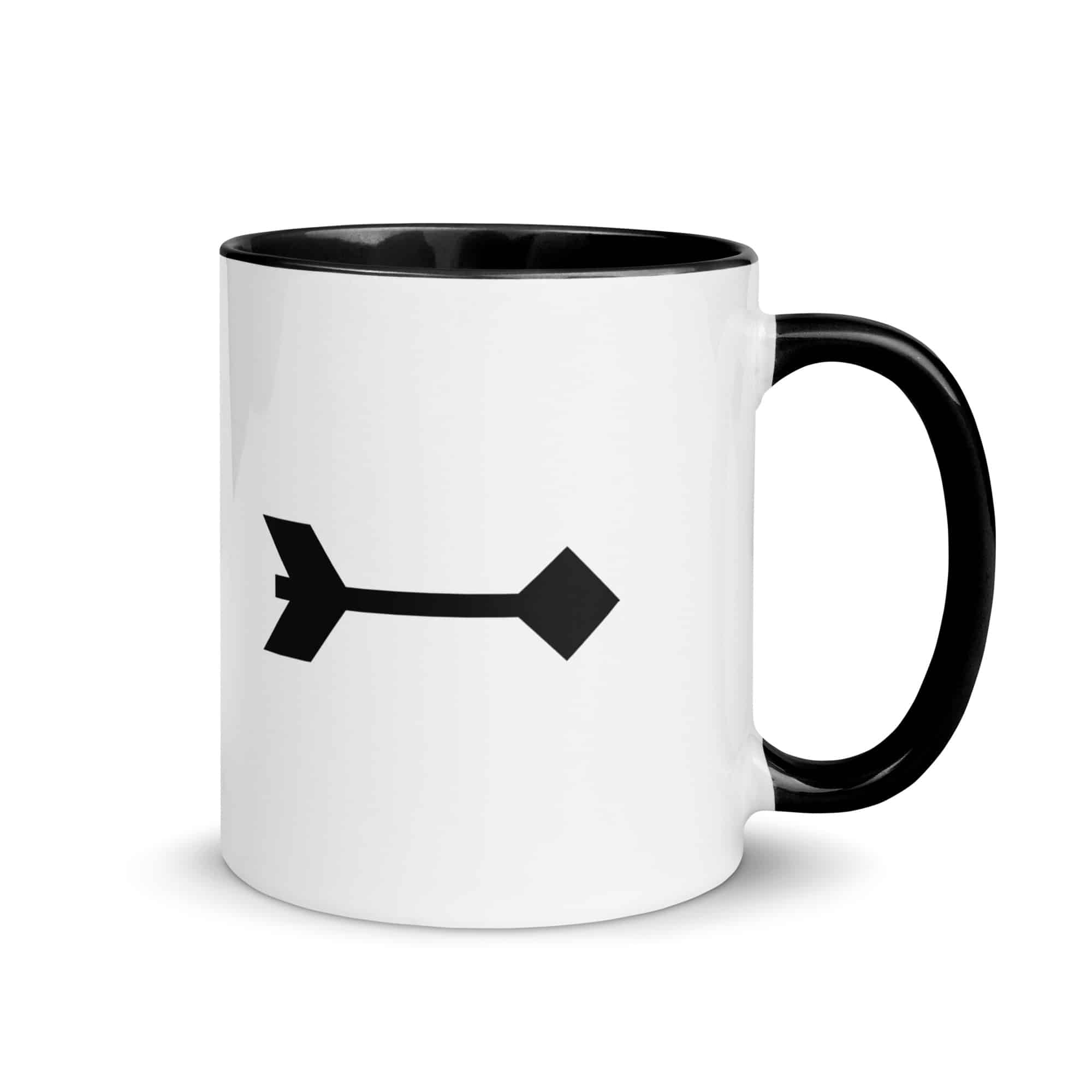 Black Feather Shaft Arrow Color Inside Mug