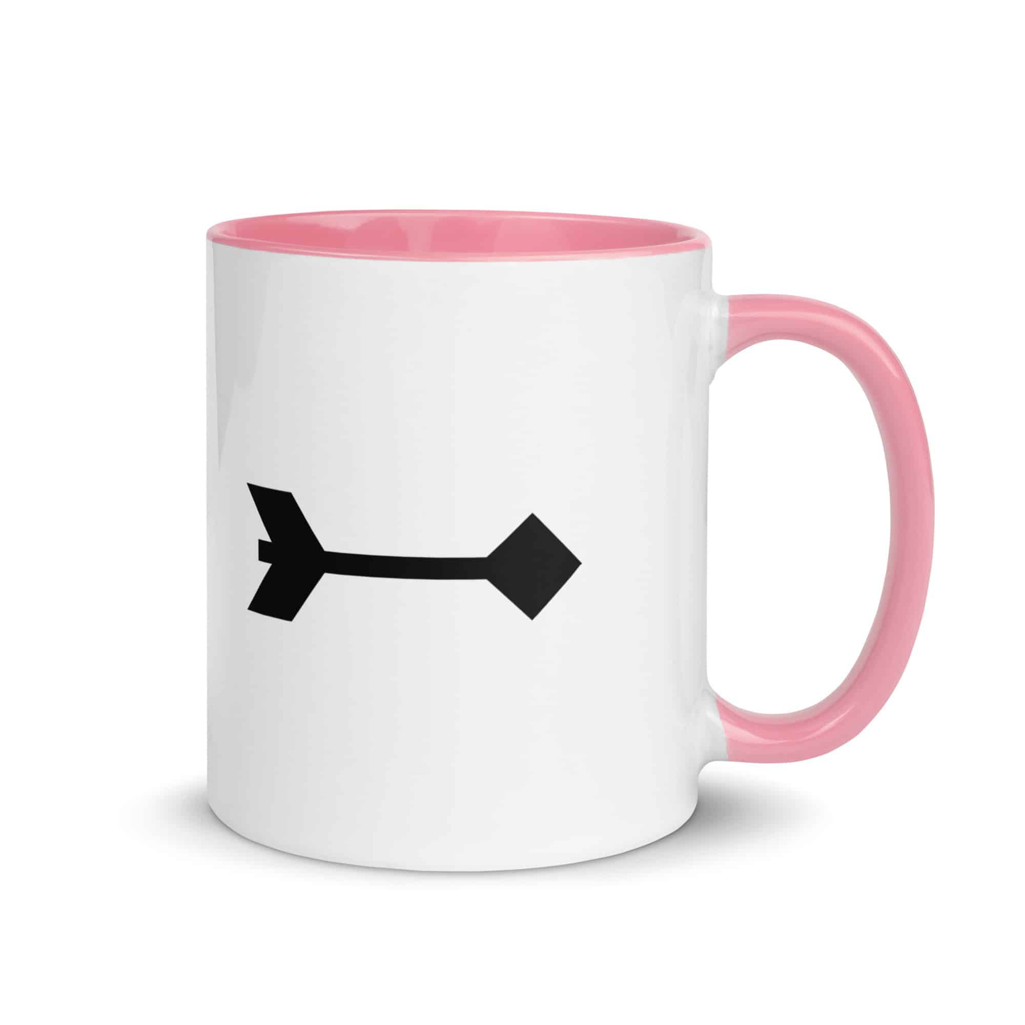 Black Feather Shaft Arrow Color Inside Mug