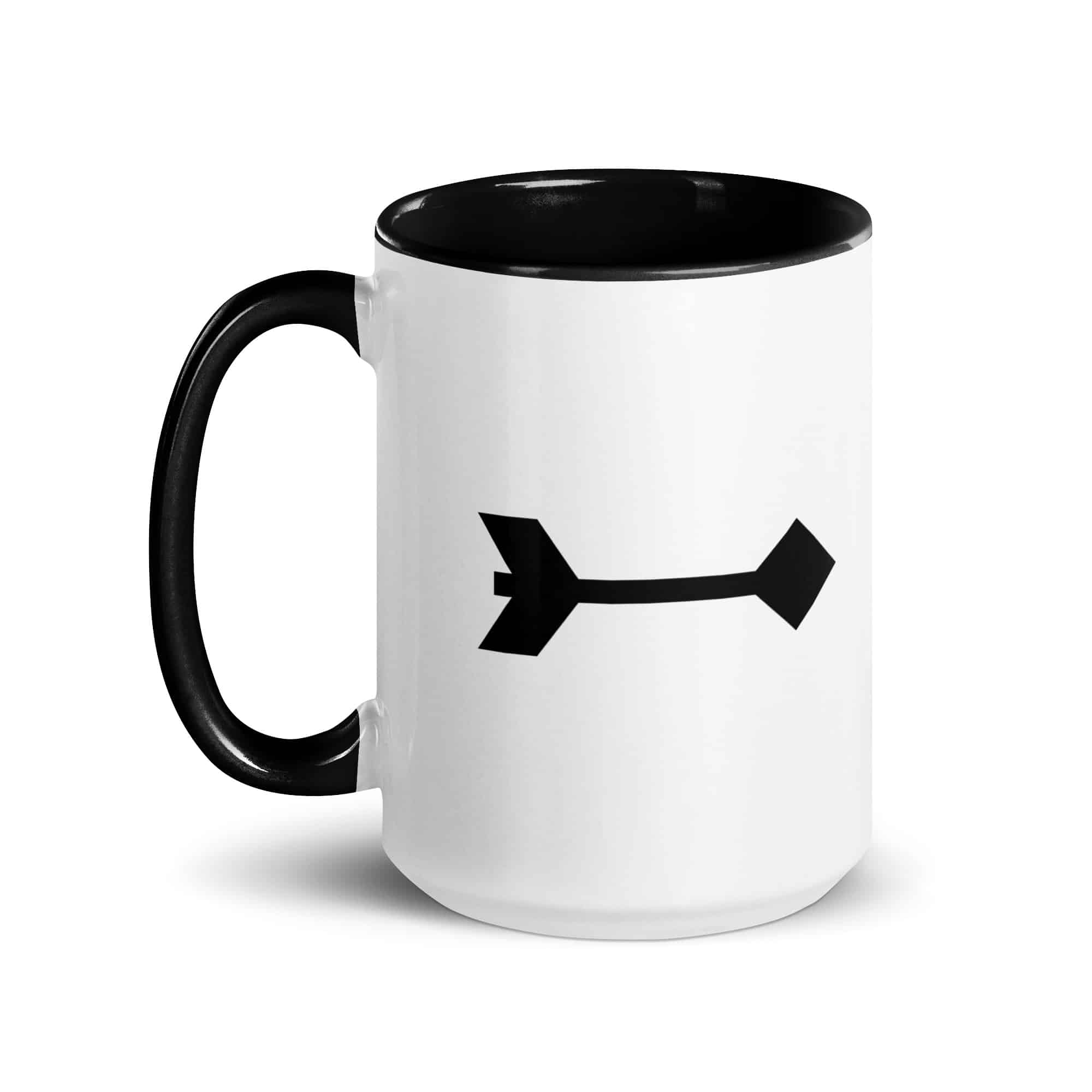 Black Feather Shaft Arrow Color Inside Mug