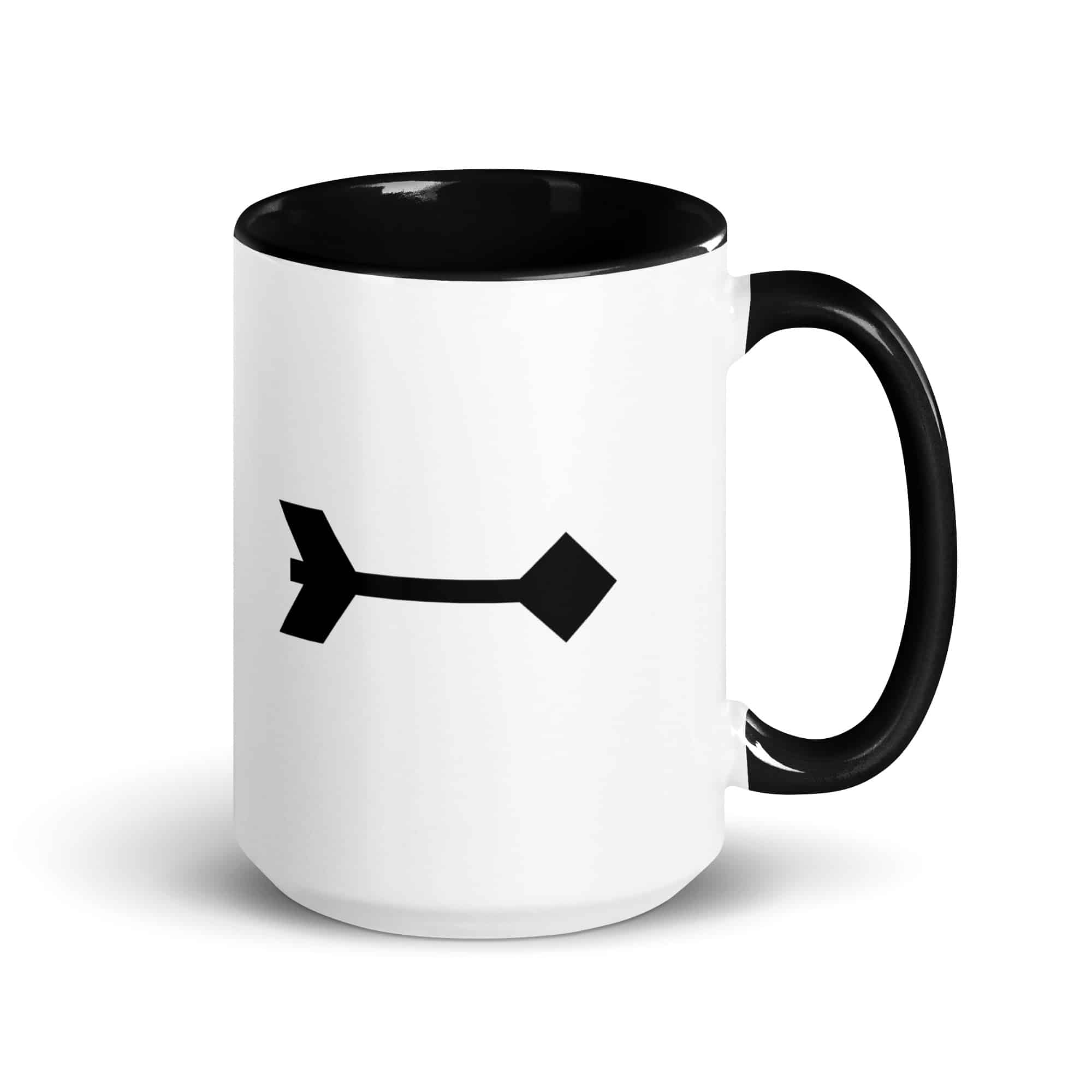 Black Feather Shaft Arrow Color Inside Mug