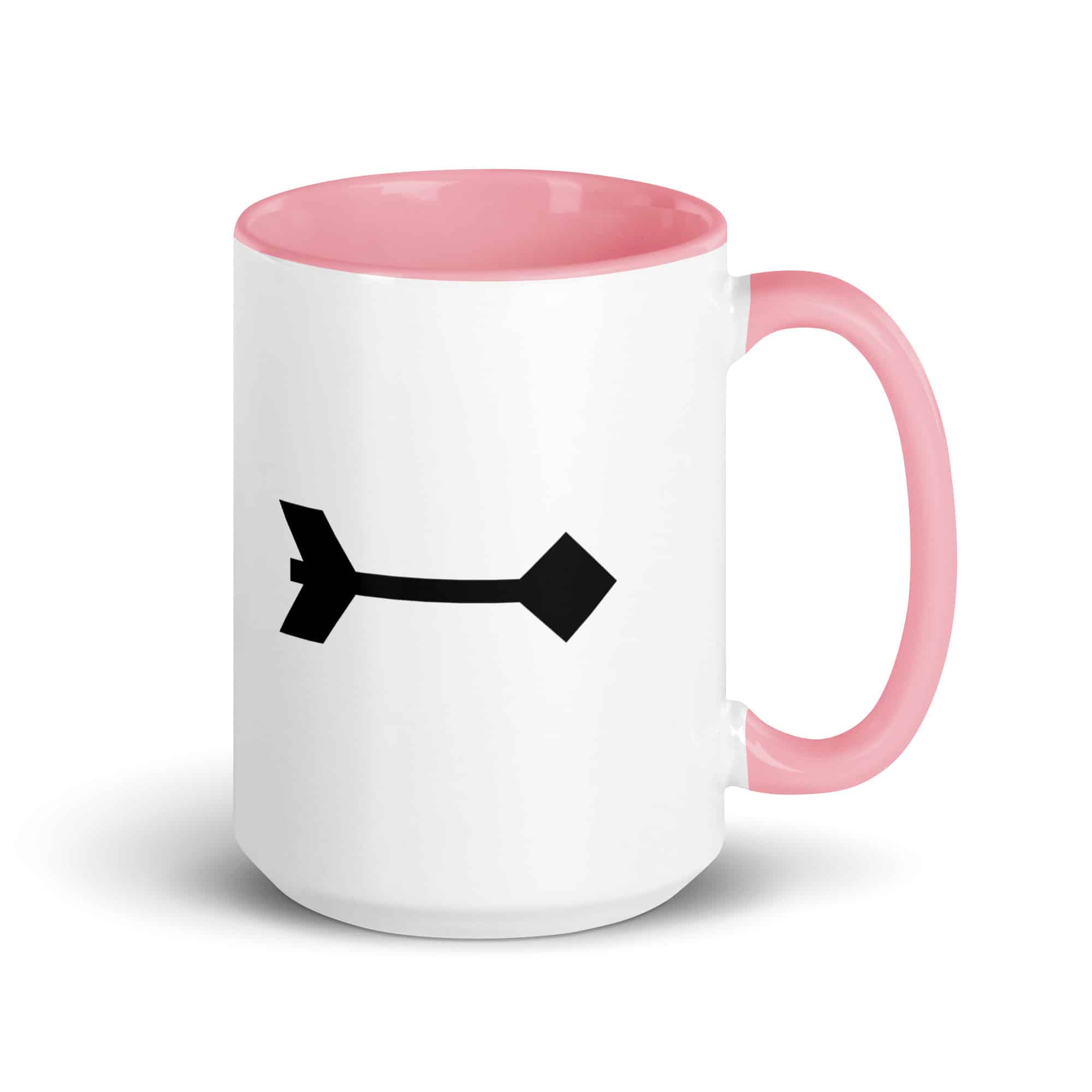Black Feather Shaft Arrow Color Inside Mug