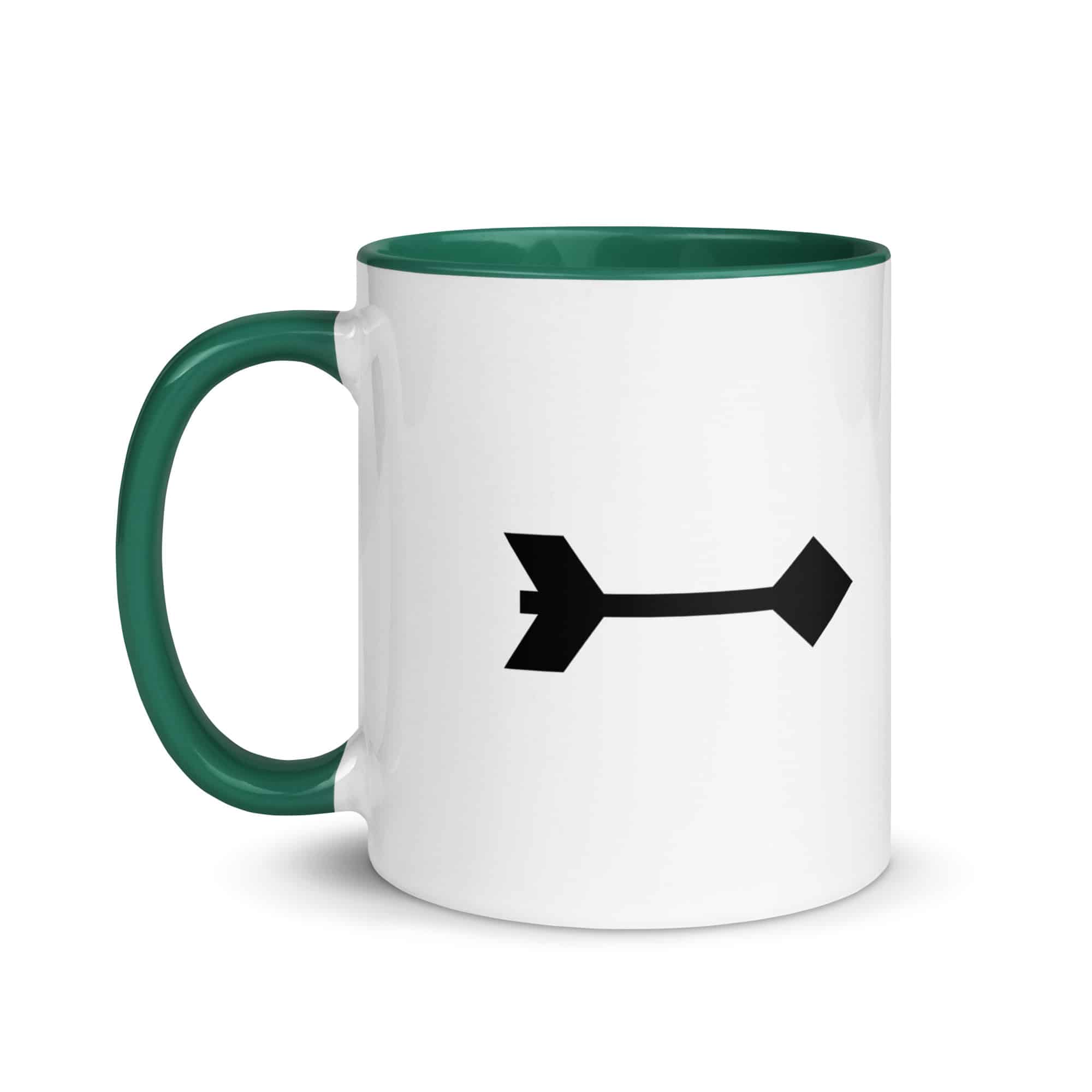 Black Feather Shaft Arrow Color Inside Mug