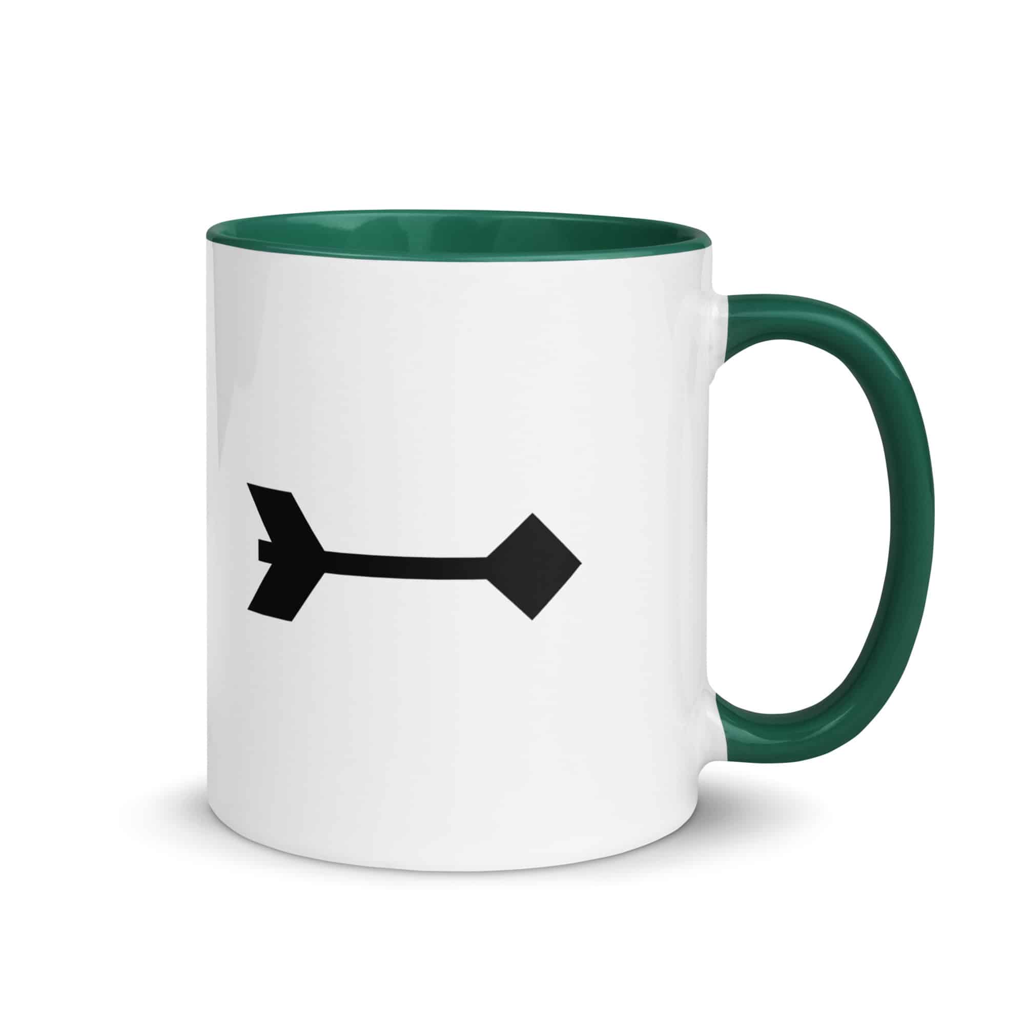 Black Feather Shaft Arrow Color Inside Mug